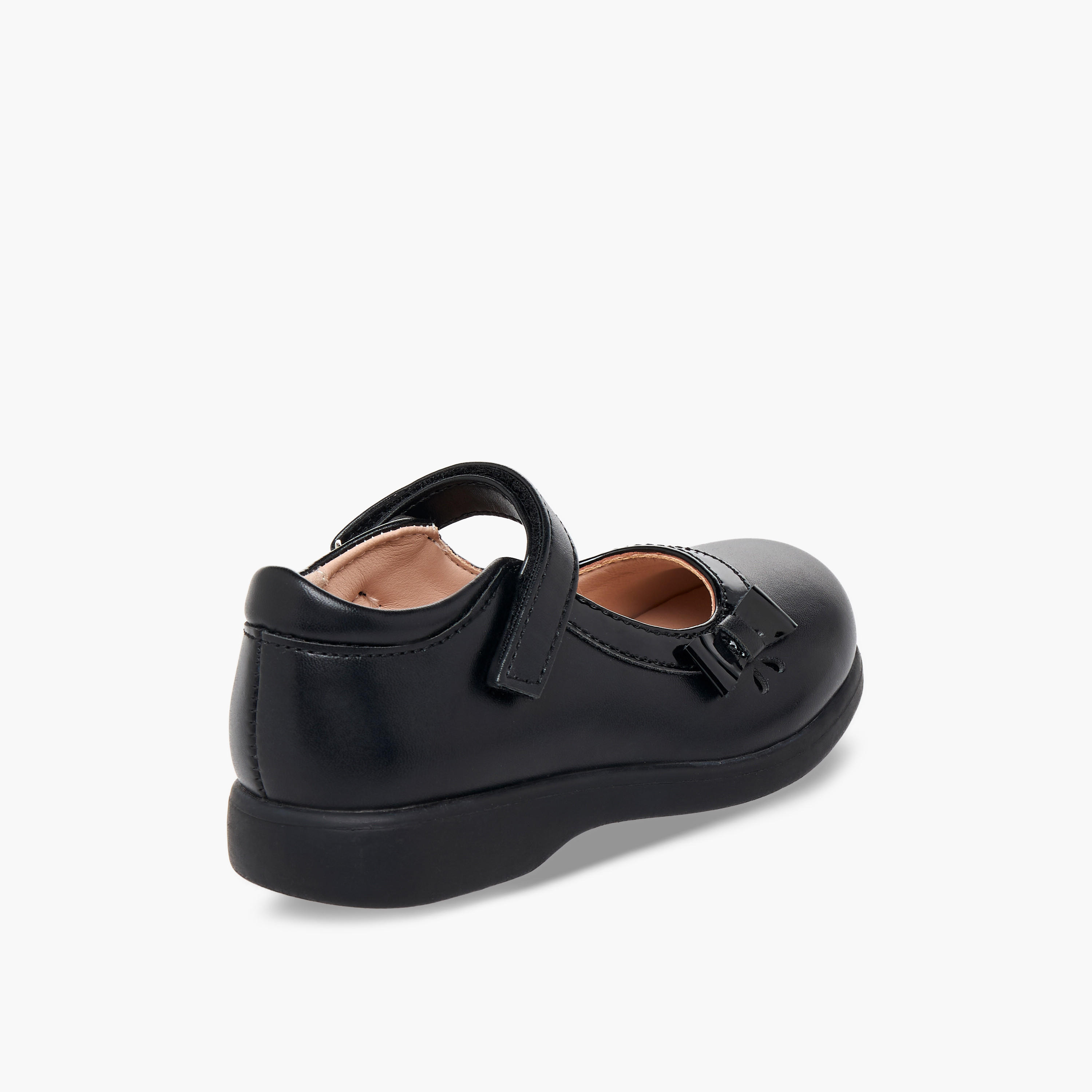 Flora Bella Girls Bow Detail Hook & Loop Mary Jane School Shoes-girls-shoes-maryjanes-image-6