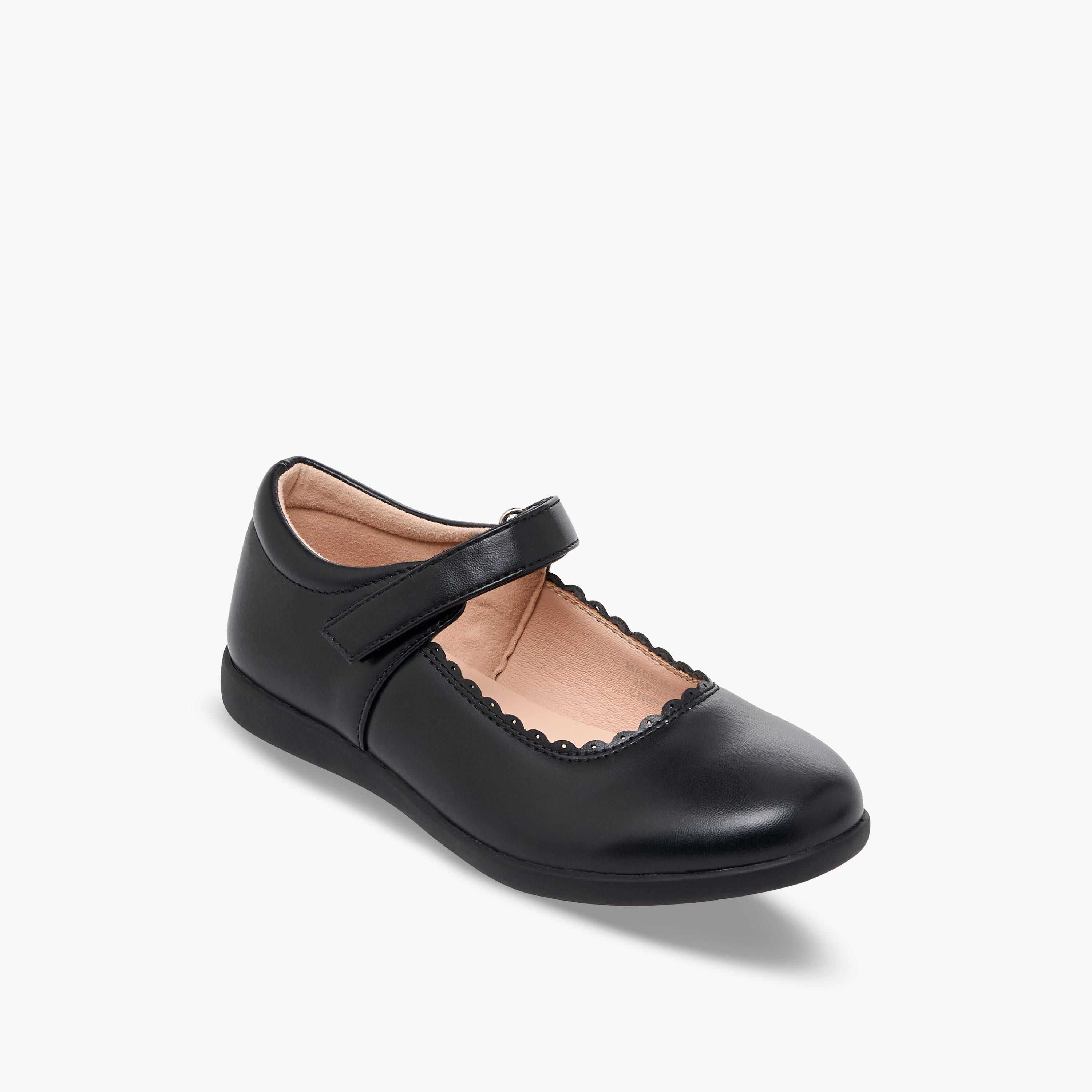 Flora Bella Girls Hook & Loop Mary Jane School Shoes-girls-shoes-maryjanes-image-2