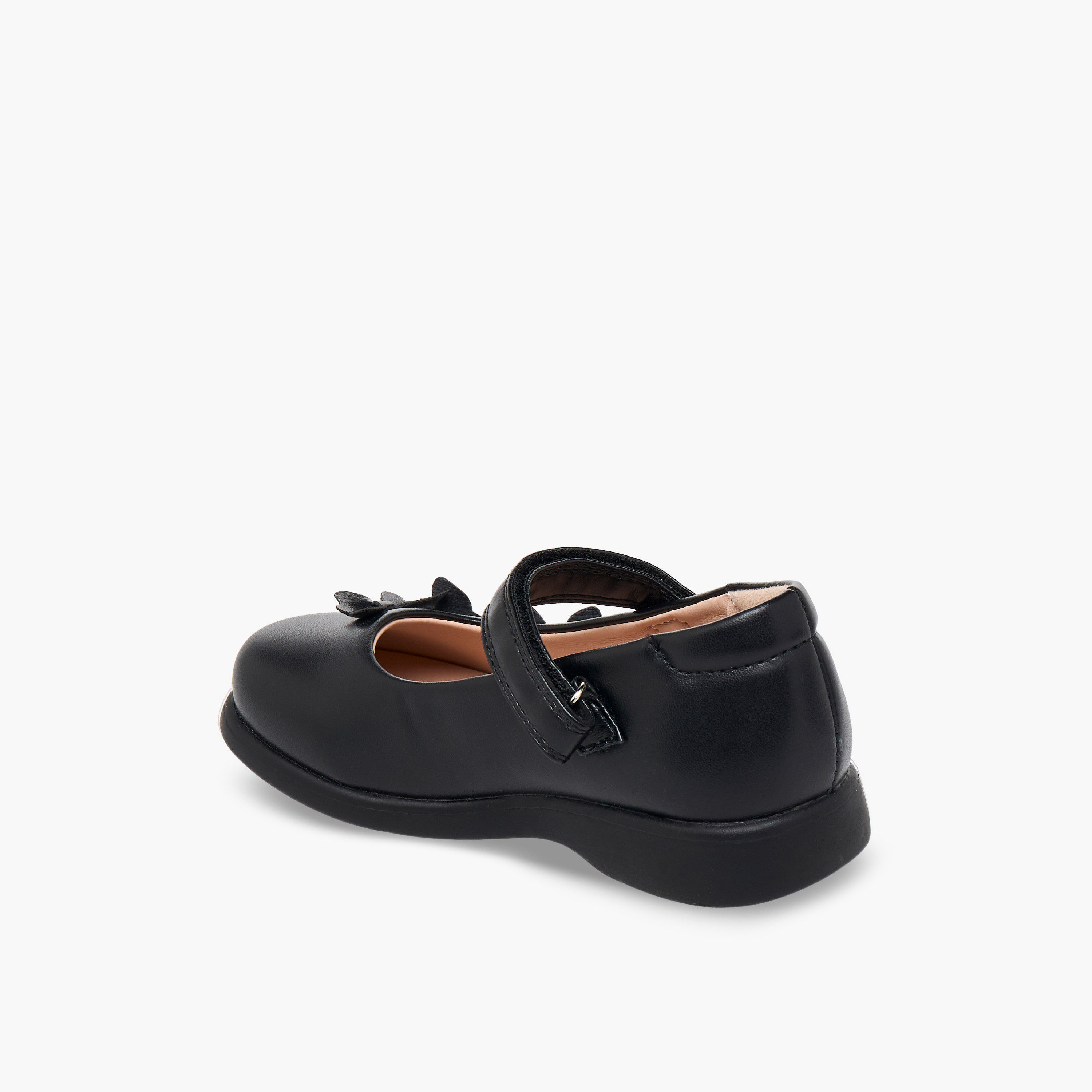 Flora Bella Girls Butterfly Detail Hook & Loop School Shoes-girls-shoes-maryjanes-image-5