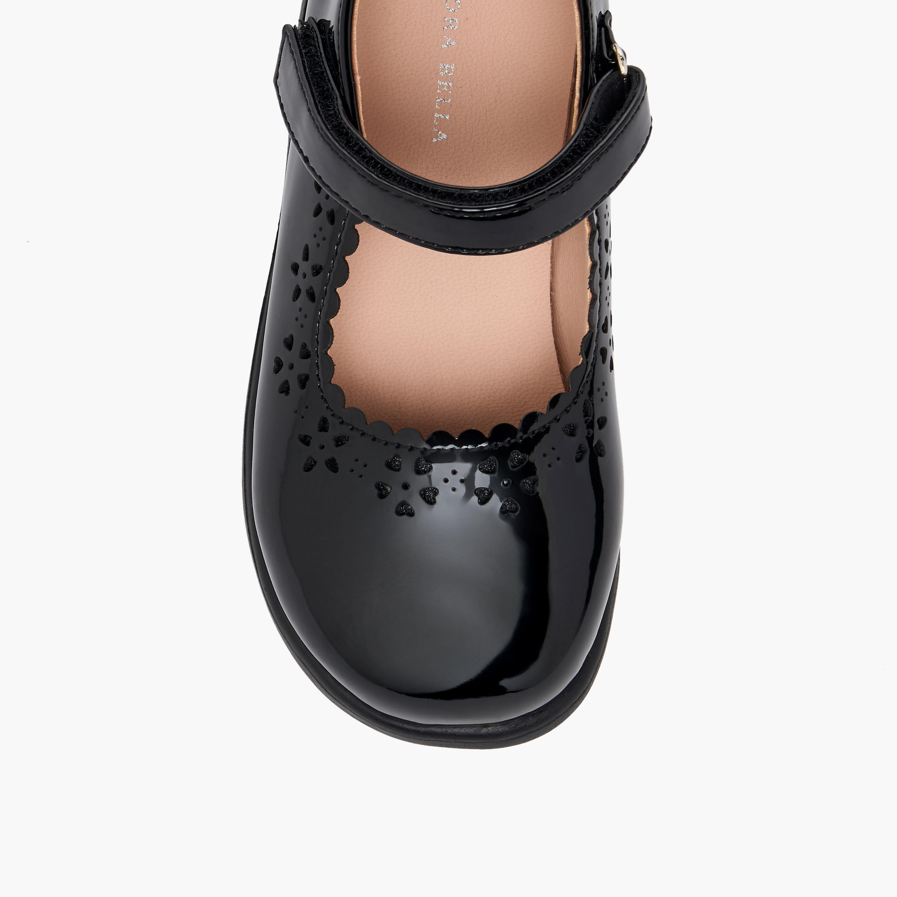 حذاء مدرسي بشريط إغلاق للبنات من فلورا بيلا-girls-shoes-maryjanes-image-7
