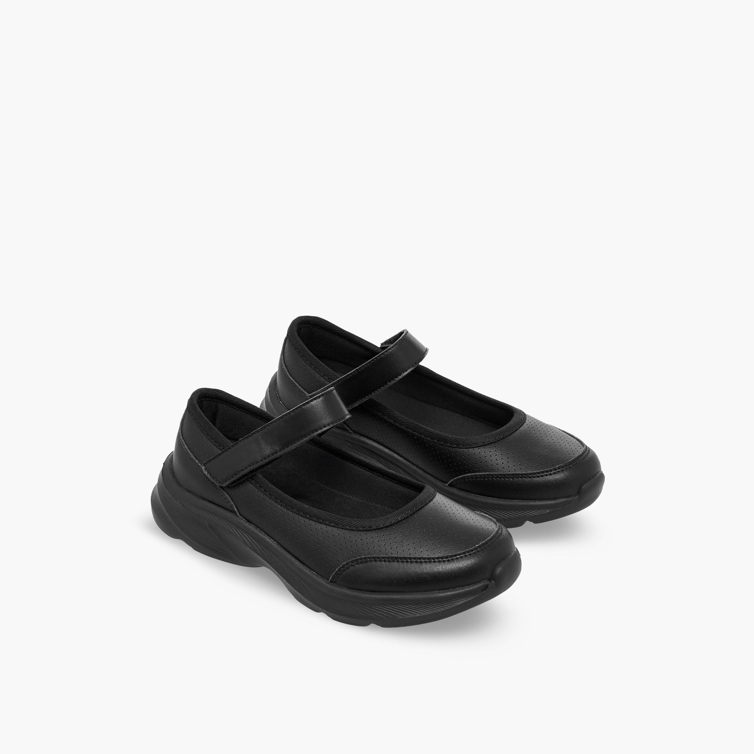 Flora Bella Girls Hook & Loop School Shoes-girls-shoes-maryjanes-image-1