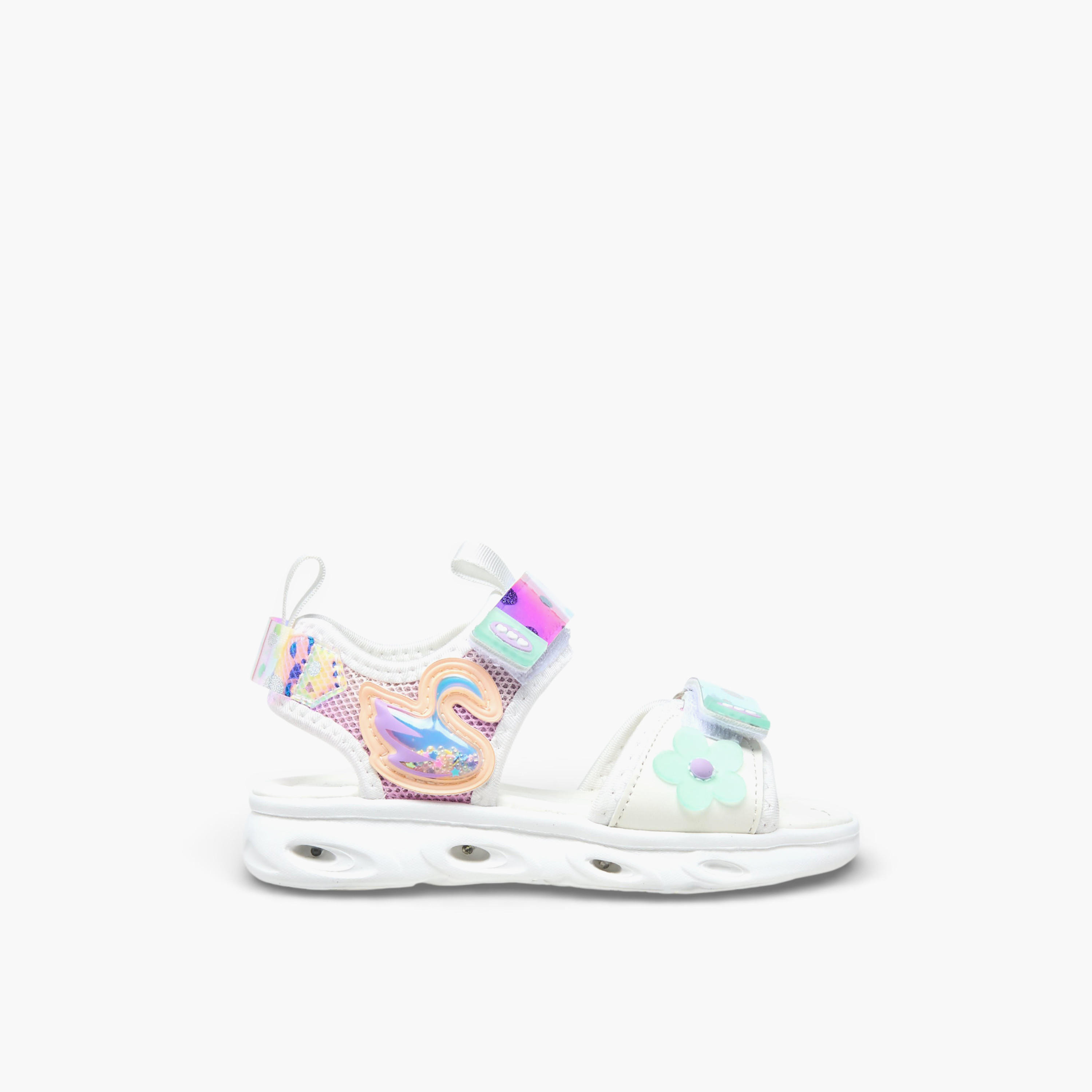 Flora Bella Girls Light-Up Hook and Loop Strap Sandals-girls-shoes-sandals-image-2