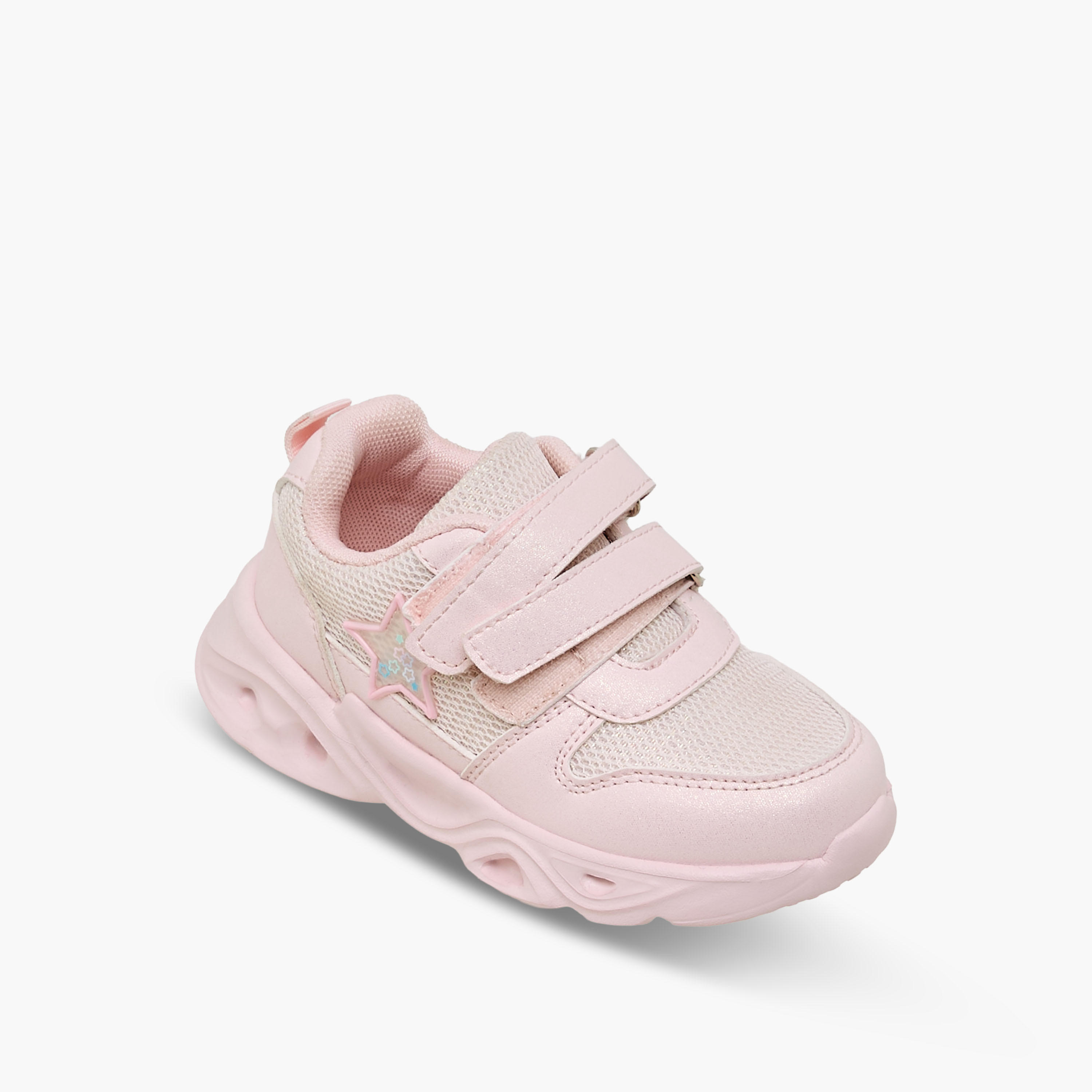 حذاء سنيكرز مضيء بشريط إغلاق لاصق للبنات من فلورا بيلا-girls-shoes-sneakers-image-2