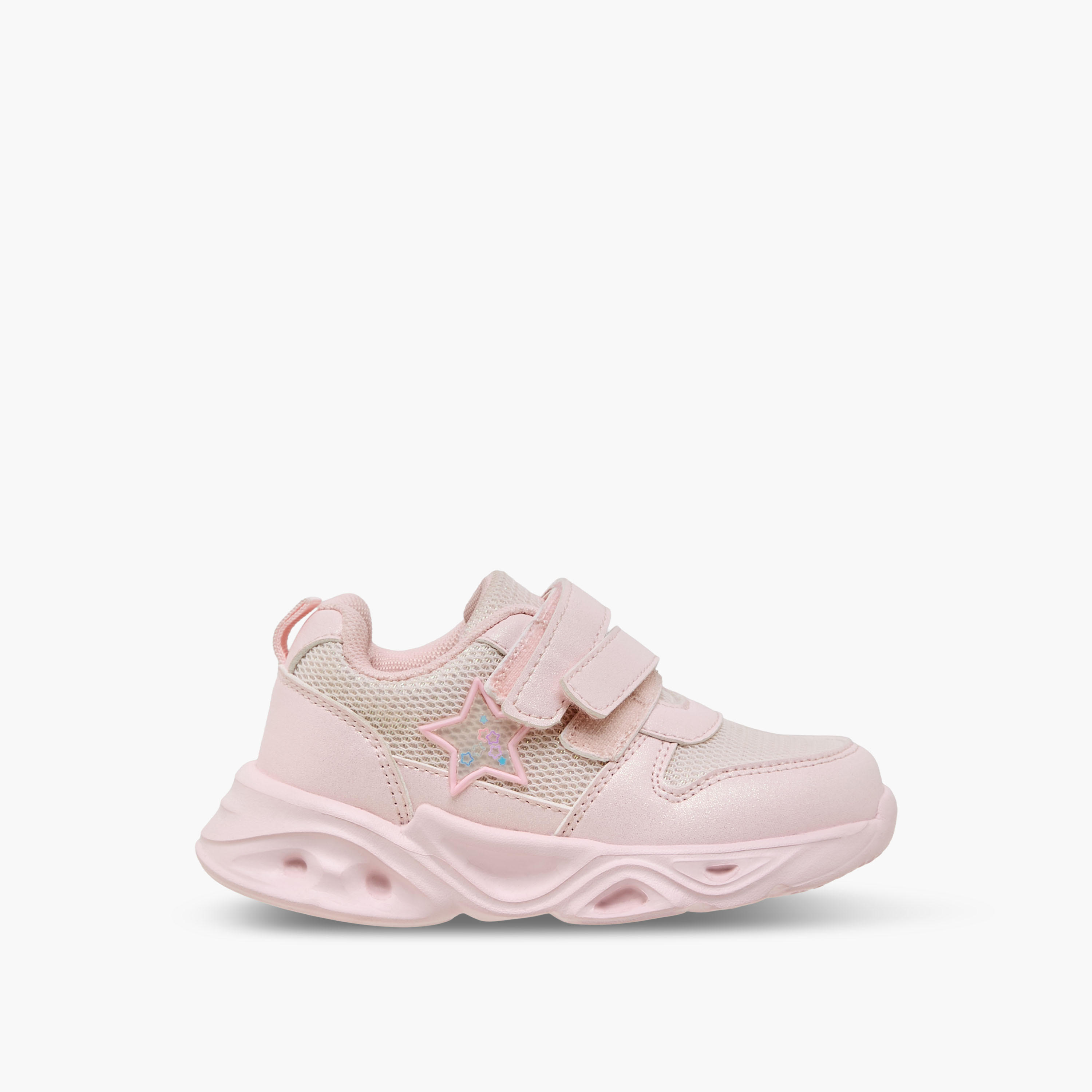 حذاء سنيكرز مضيء بشريط إغلاق لاصق للبنات من فلورا بيلا-girls-shoes-sneakers-image-3