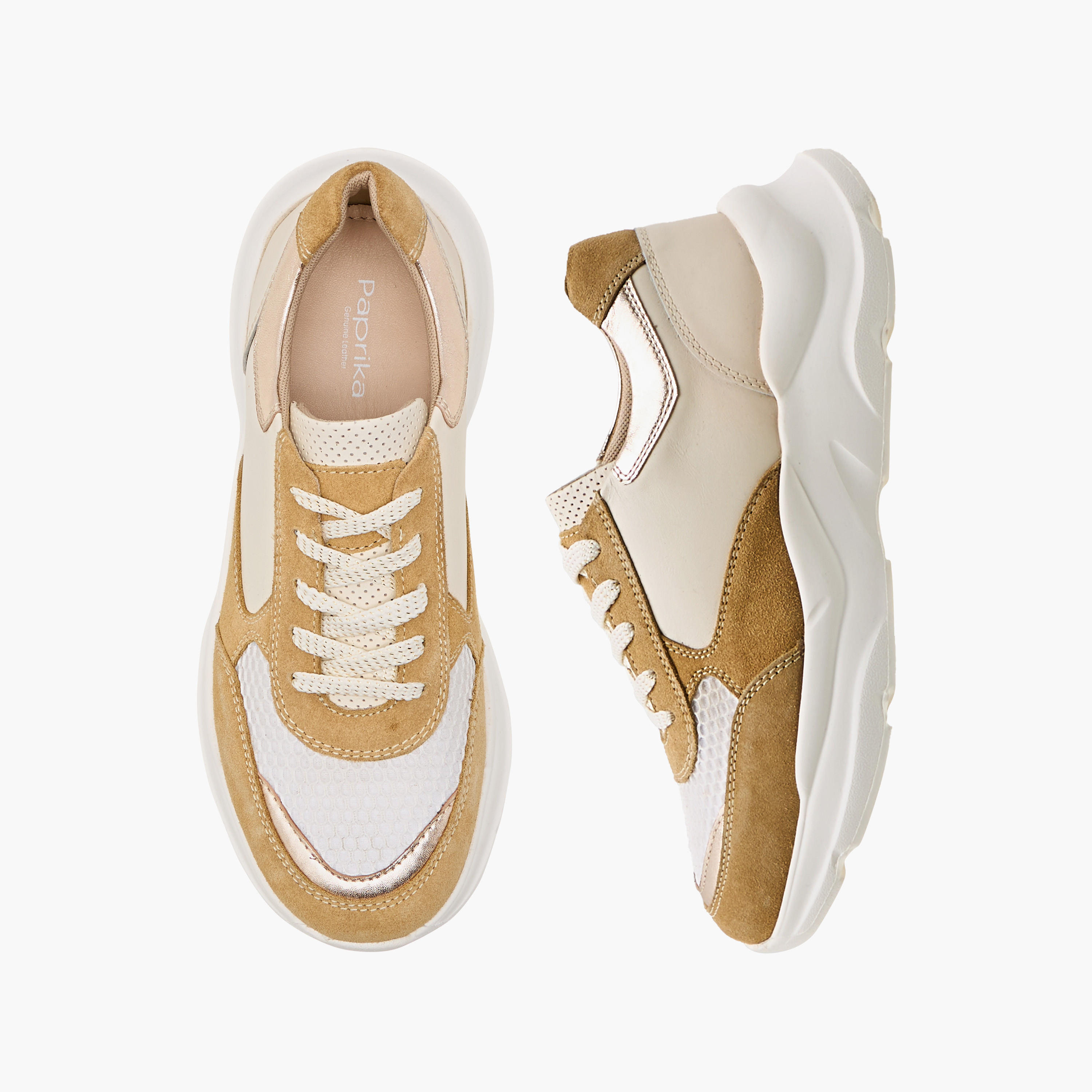 Paprika Colourblock Sneakers with Lace-Up Closure-women-shoes-sneakers-image-1