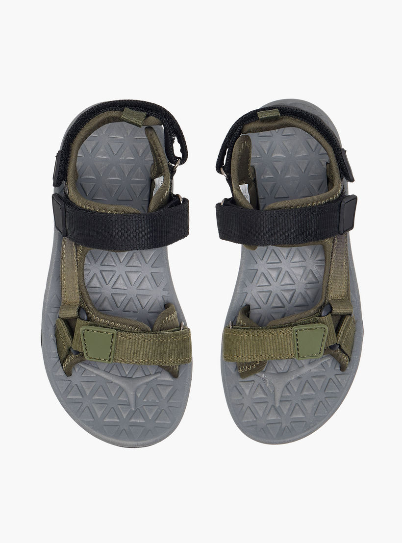 Mister Duchini Solid Strap Sandals with Hook and Loop Closure-boys-shoes-sandals-image-1