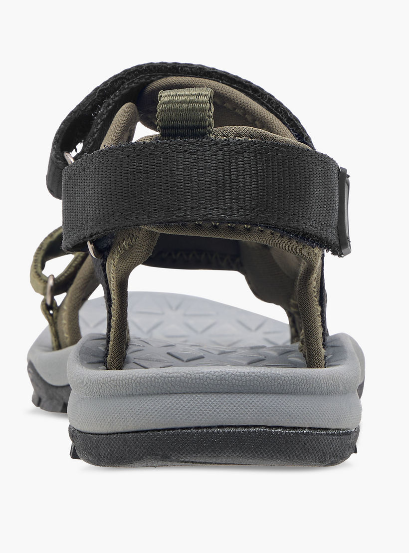Mister Duchini Solid Strap Sandals with Hook and Loop Closure-boys-shoes-sandals-image-4