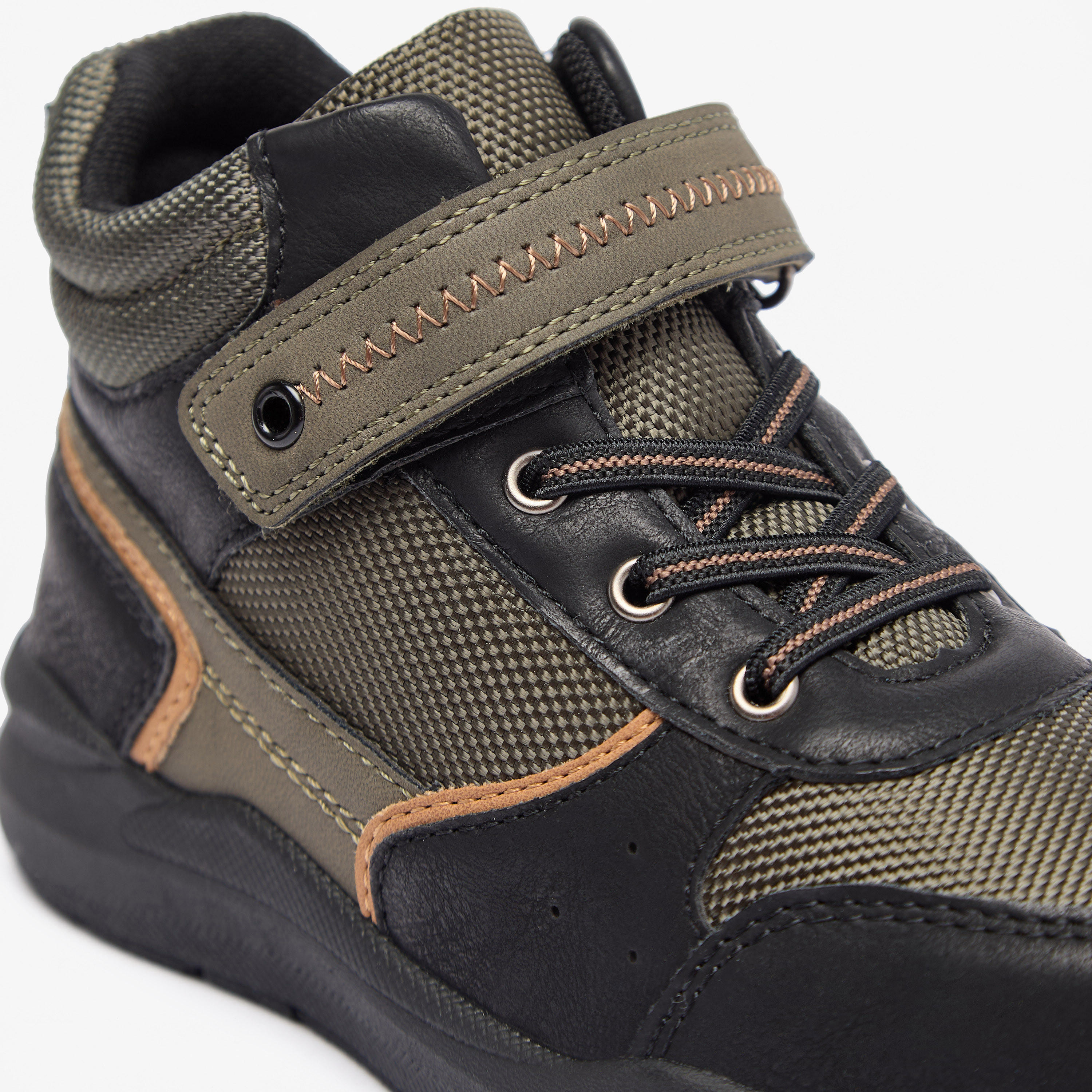 LBL by Shoexpress Panelled High Cut Sneakers with Hook and Loop Closure-boys-shoes-sneakers-image-5