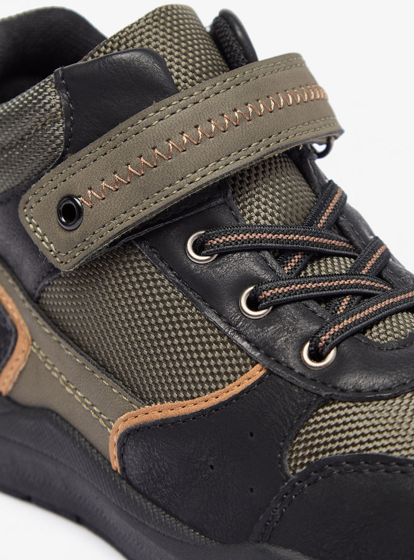 LBL by Shoexpress Panelled High Cut Sneakers with Hook and Loop Closure-boys-shoes-sneakers-image-5