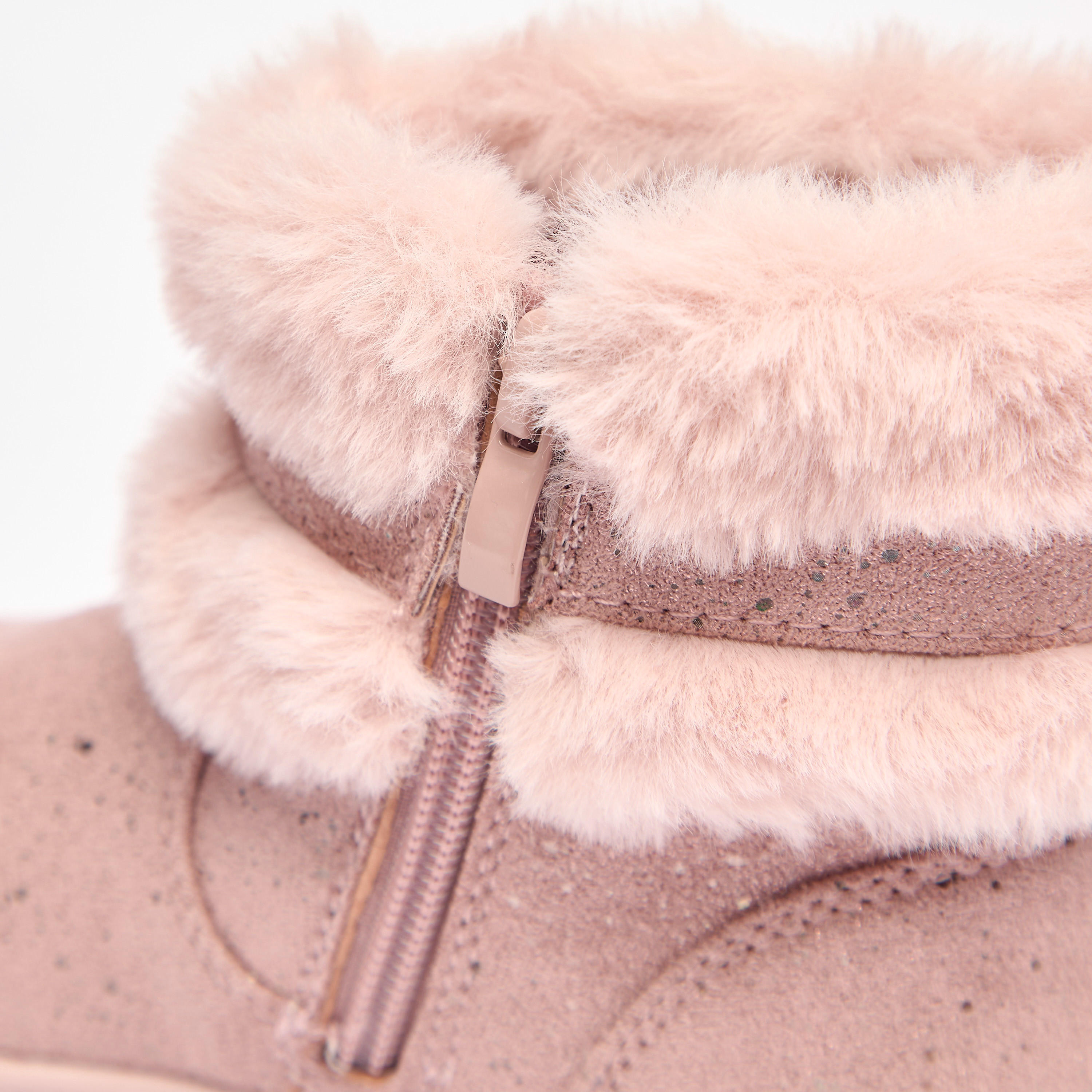Flora Bella Faux Fur Ankle Boots with Bow Detail and Zip Closure-girls-shoes-boots-image-5