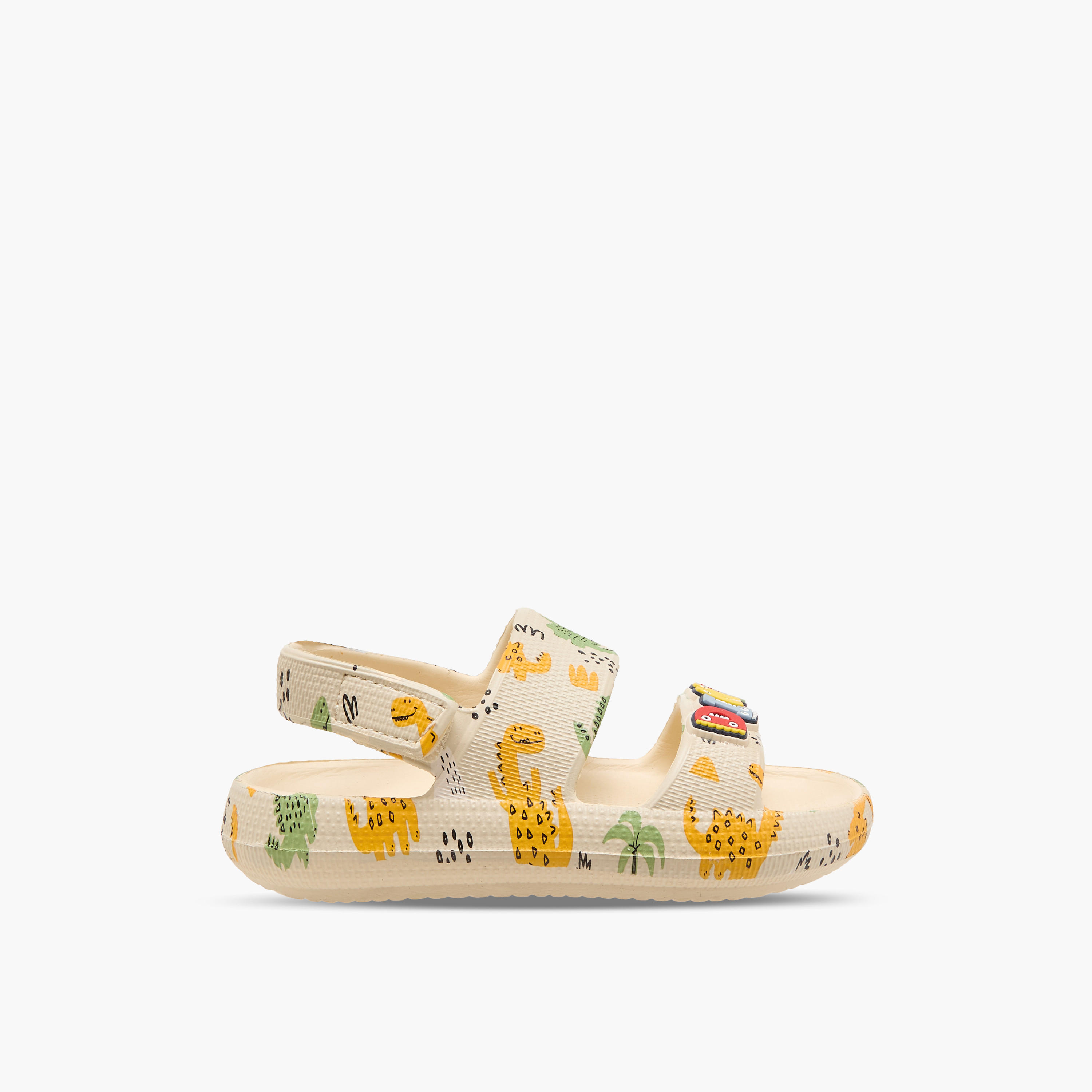 Aqua Boys Dinosaur Print Hook & Loop Sandals-boys-shoes-sandals-image-3