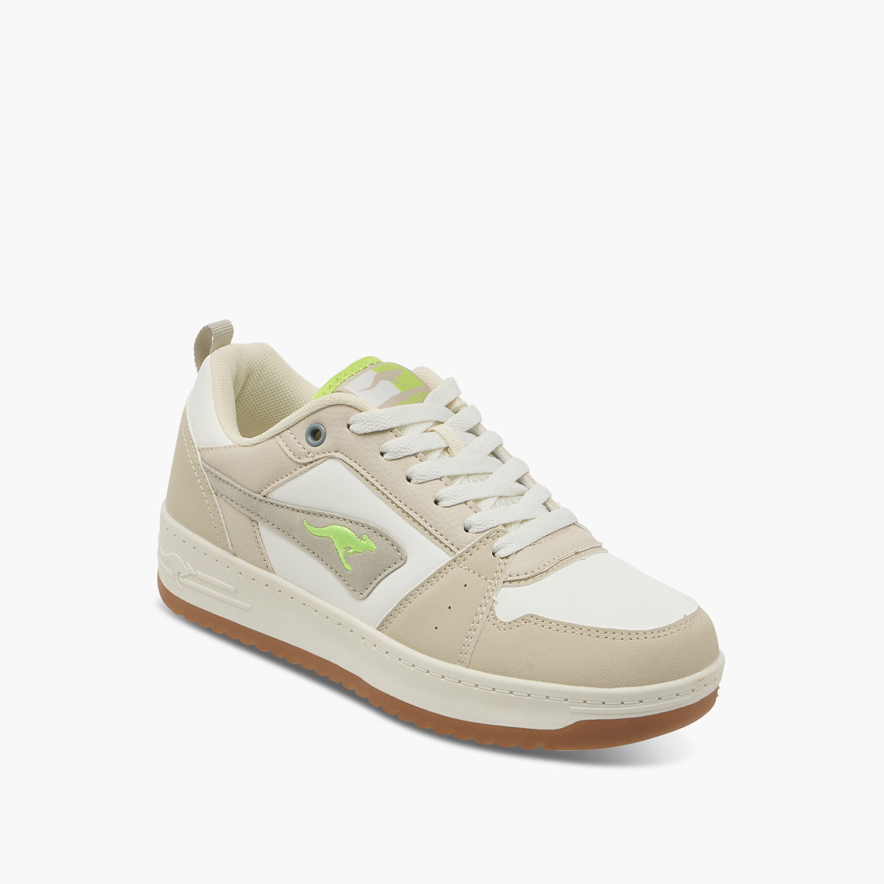 KangaROOS Women's Panelled Sneakers with Lace-Up Closure-women-shoes-sneakers-image-2