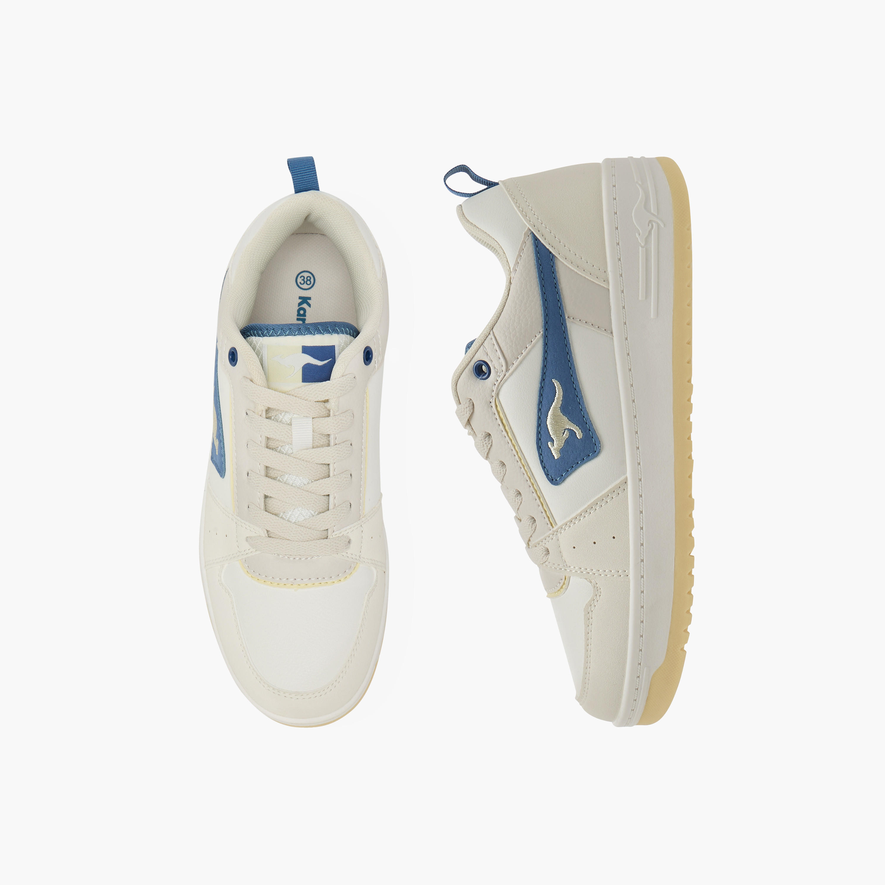 KangaROOS Women's Panelled Sneakers with Lace-Up Closure-women-shoes-sneakers-image-1