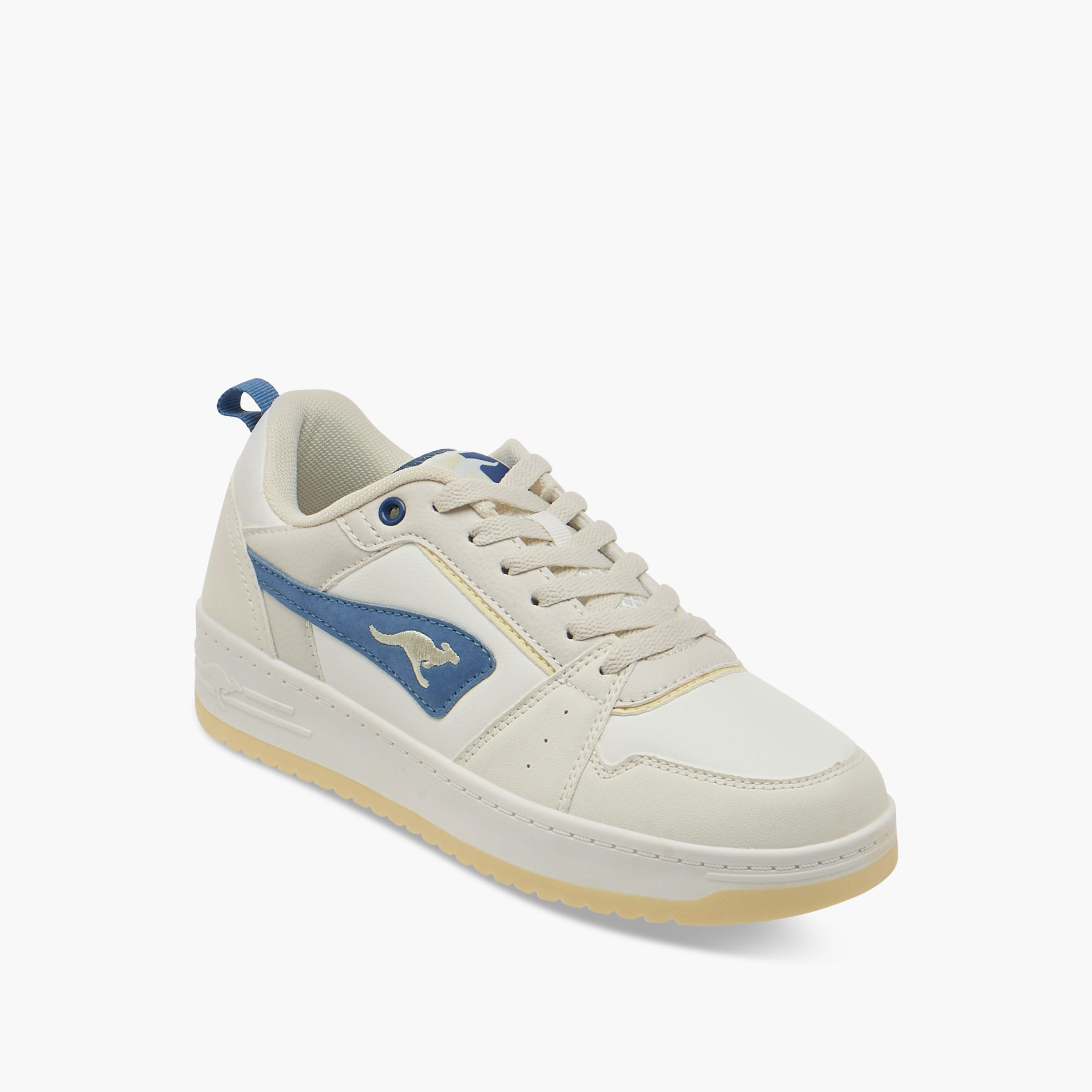 KangaROOS Women's Panelled Sneakers with Lace-Up Closure-women-shoes-sneakers-image-2