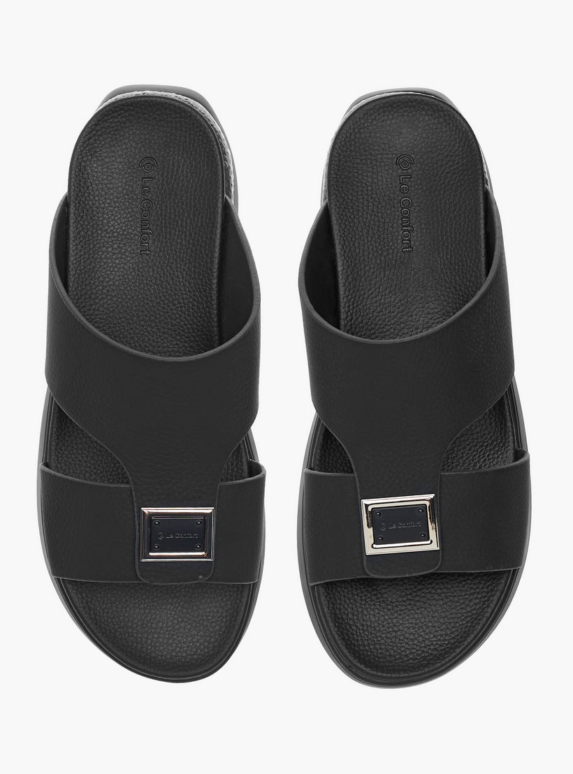 صندل مريح سهل الارتداء بزينة معدنية من لو كونفورت-men-shoes-sandals-image-1