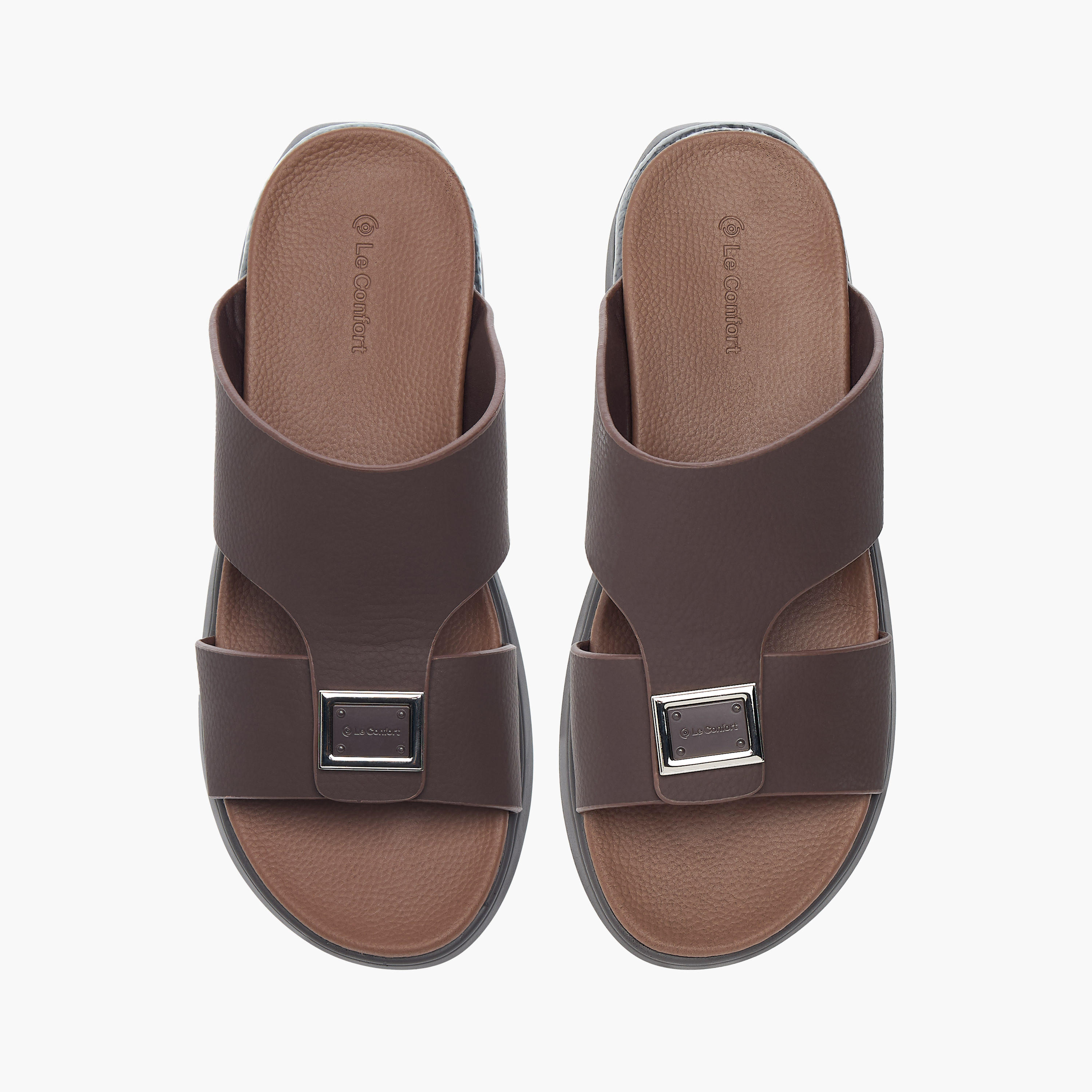 صندل مريح سهل الارتداء بزينة معدنية من لو كونفورت-men-shoes-sandals-image-1