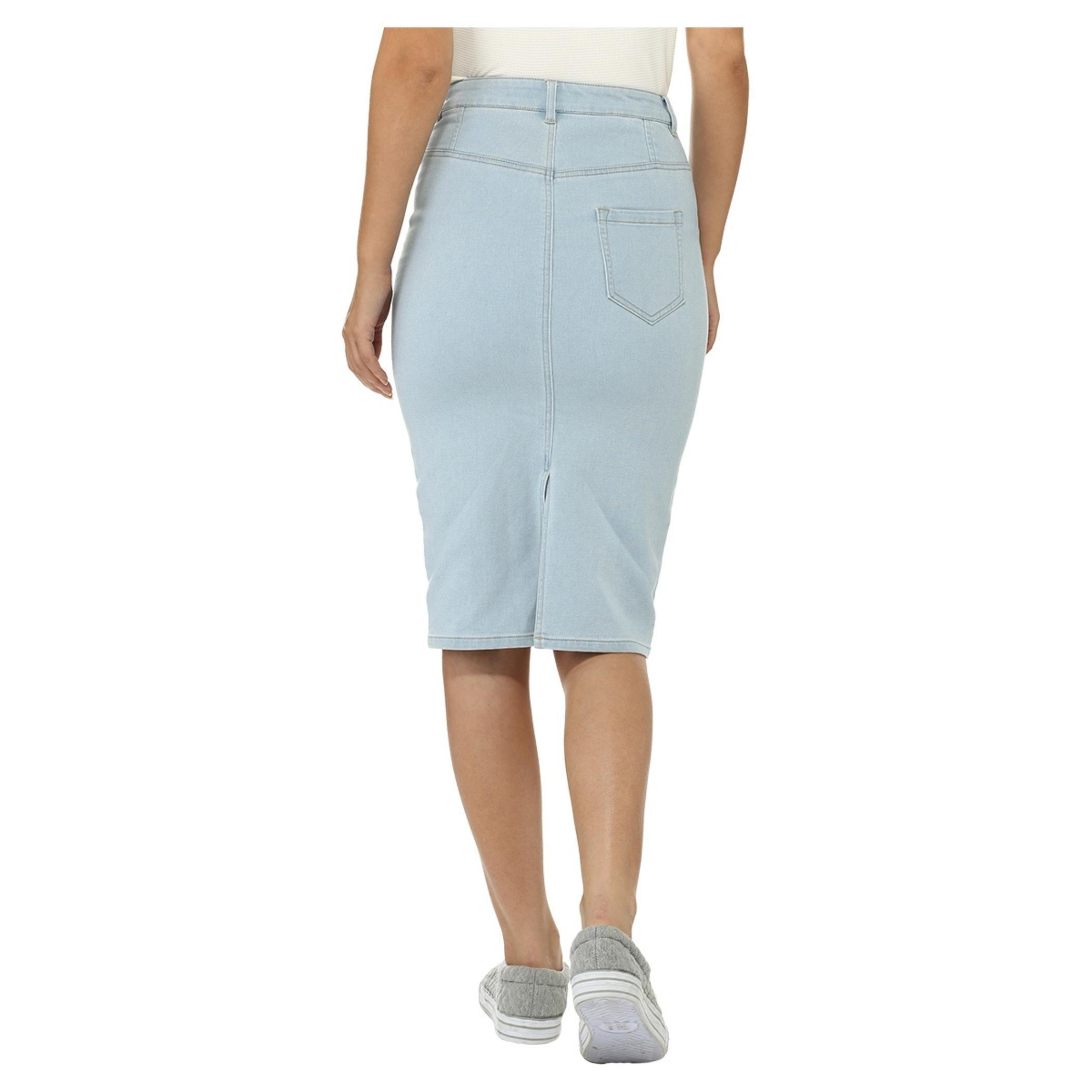 Lee Cooper Denim Pencil Skirt-women-clothing-bottoms-skirts-image-2