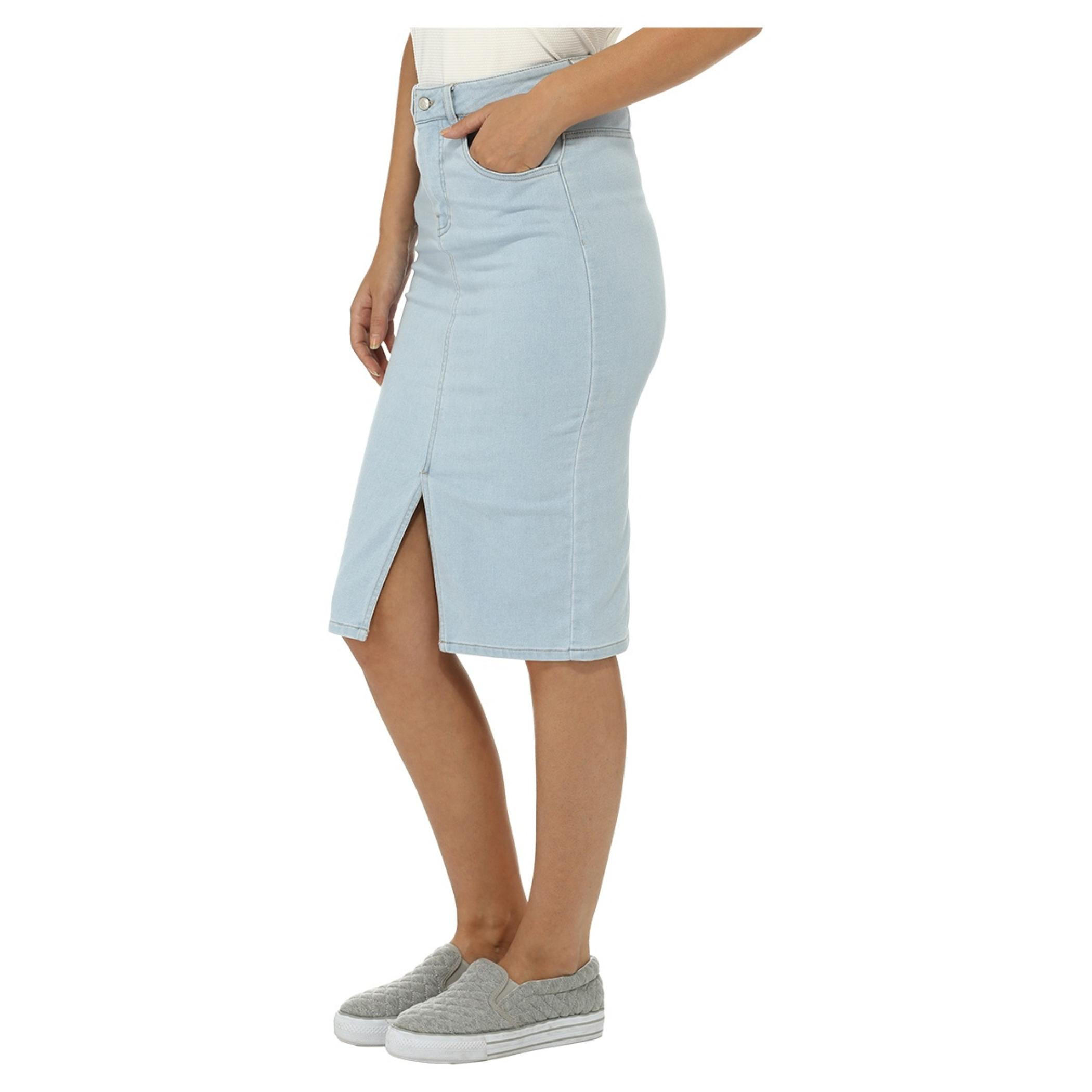 Lee Cooper Denim Pencil Skirt-women-clothing-bottoms-skirts-image-3