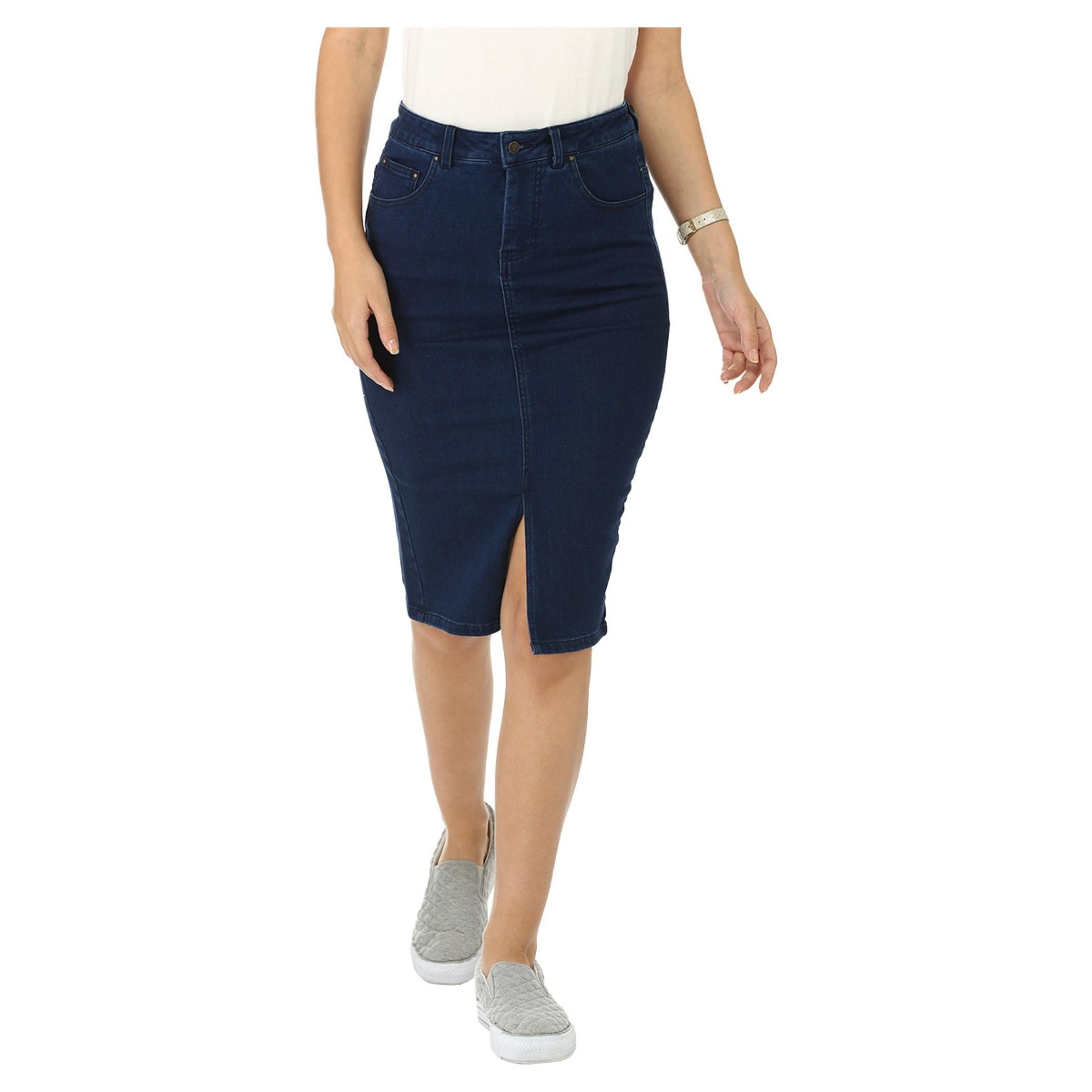 Lee Cooper Denim Pencil Skirt-women-clothing-bottoms-skirts-image-6