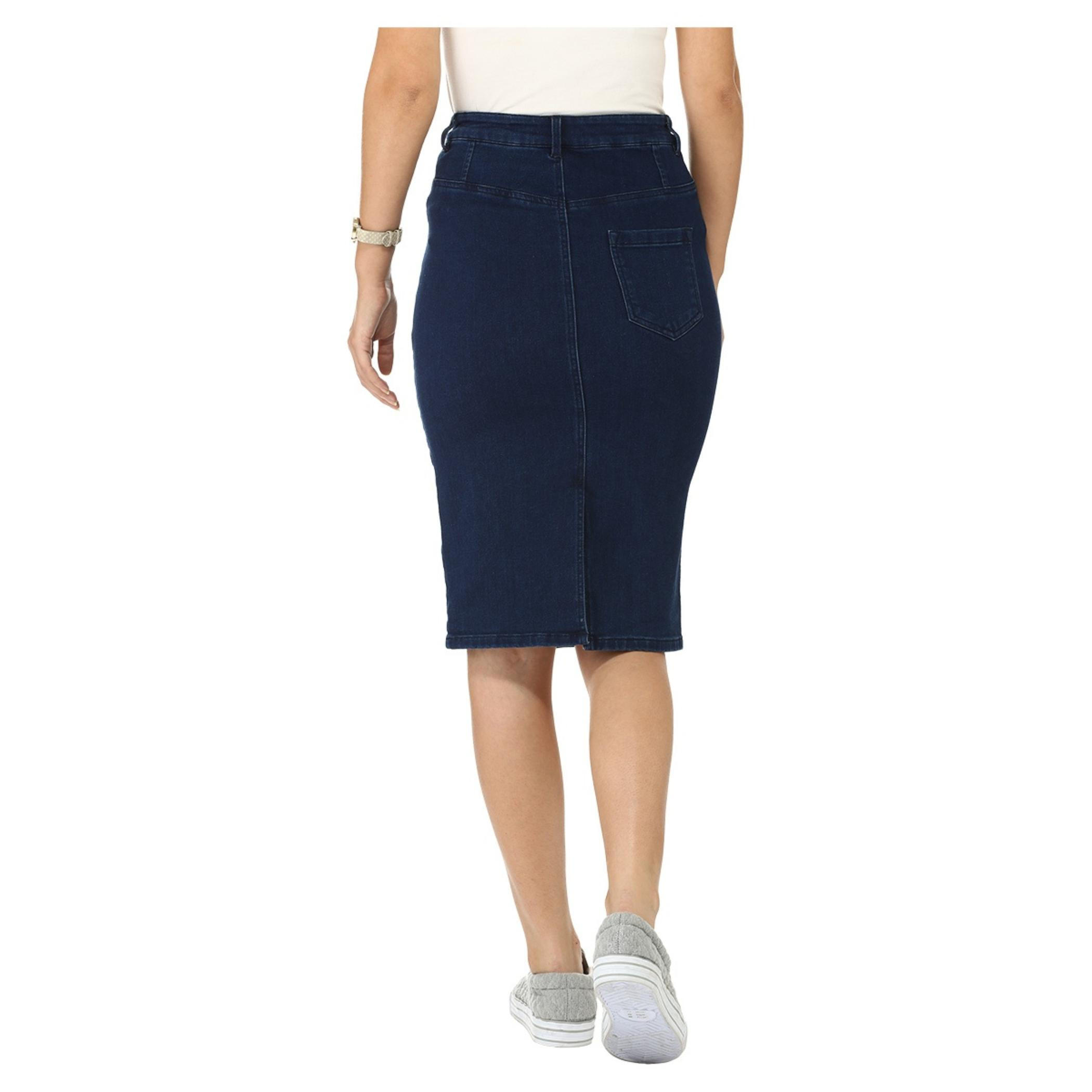 Lee Cooper Denim Pencil Skirt-women-clothing-bottoms-skirts-image-7
