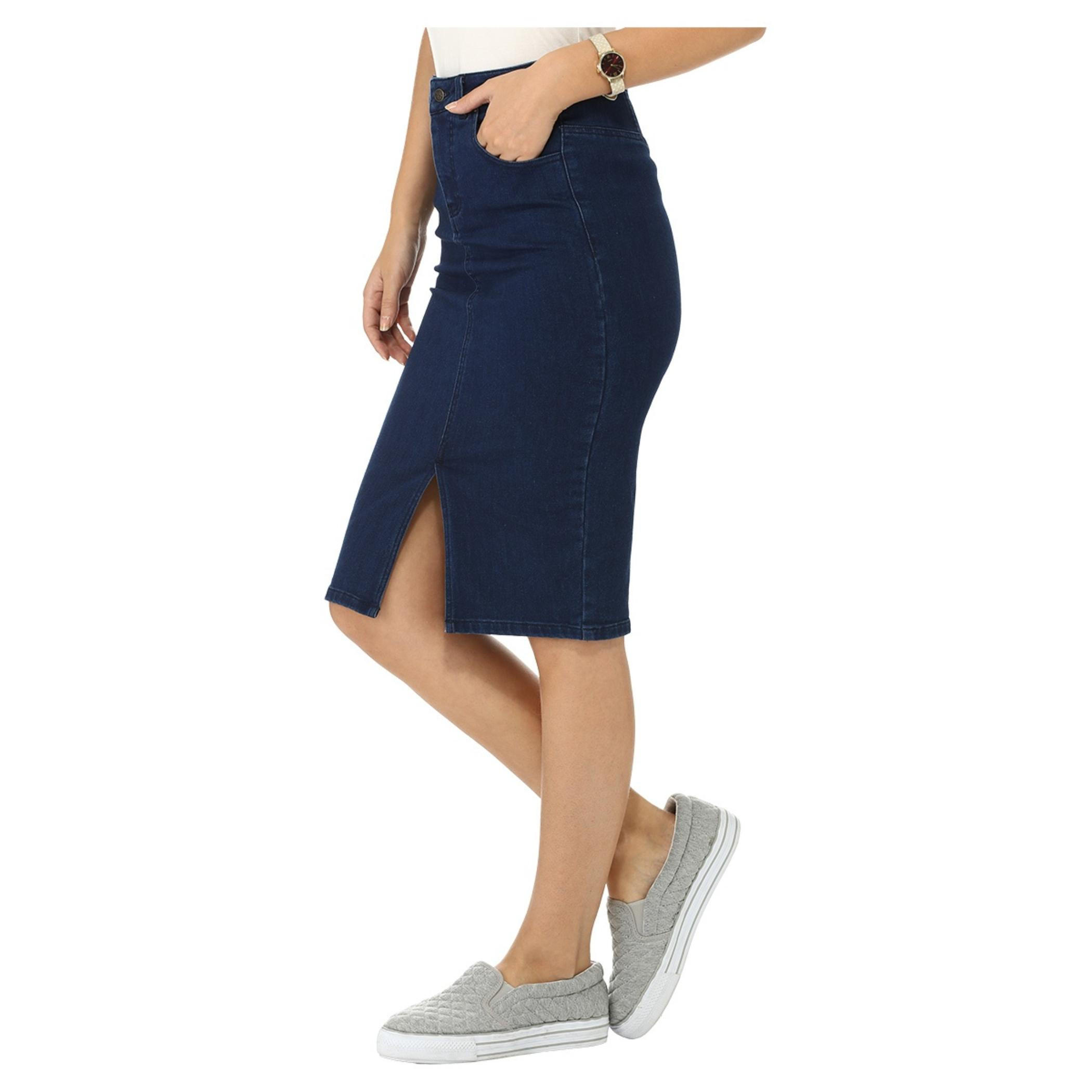 Lee Cooper Denim Pencil Skirt-women-clothing-bottoms-skirts-image-8