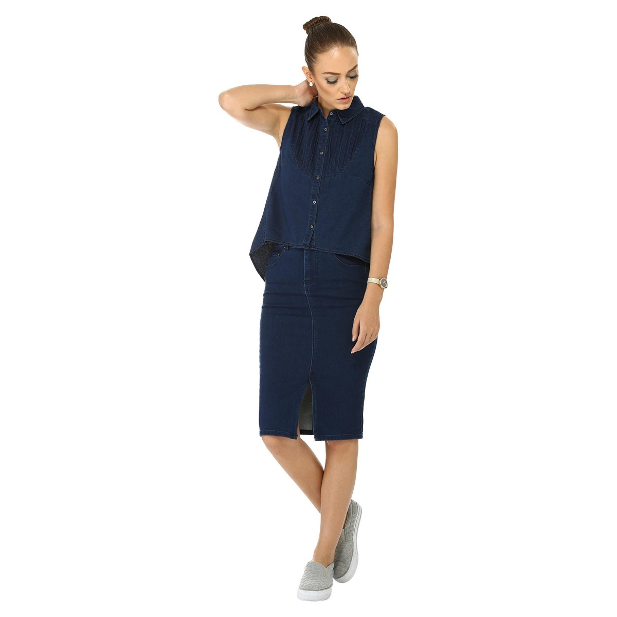 Lee Cooper Denim Pencil Skirt-women-clothing-bottoms-skirts-image-10