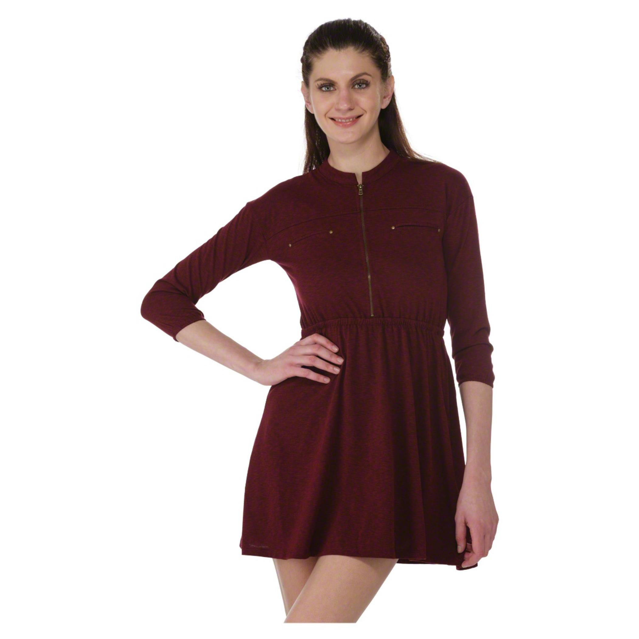 Lee Cooper Zipper Front Skater Dress-women-clothing-dresses-image-1