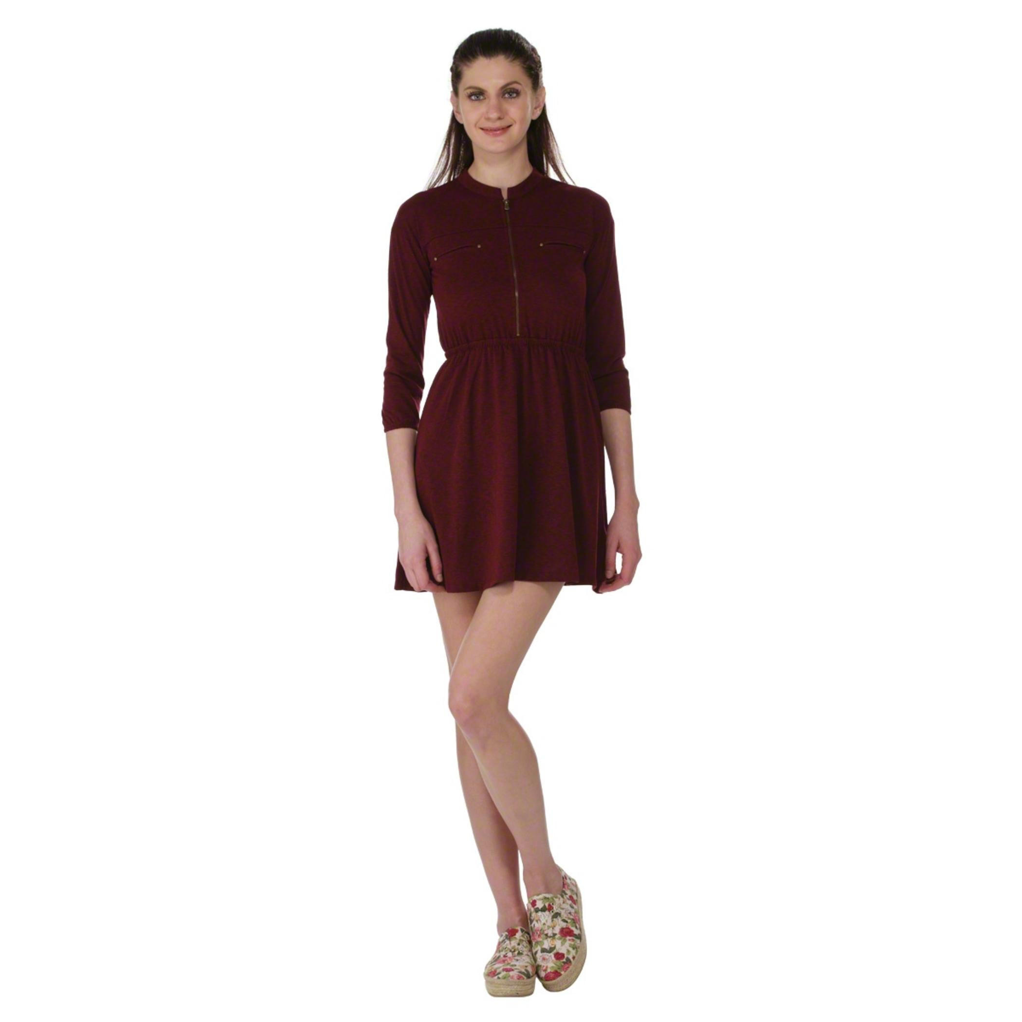 Lee Cooper Zipper Front Skater Dress-women-clothing-dresses-image-5