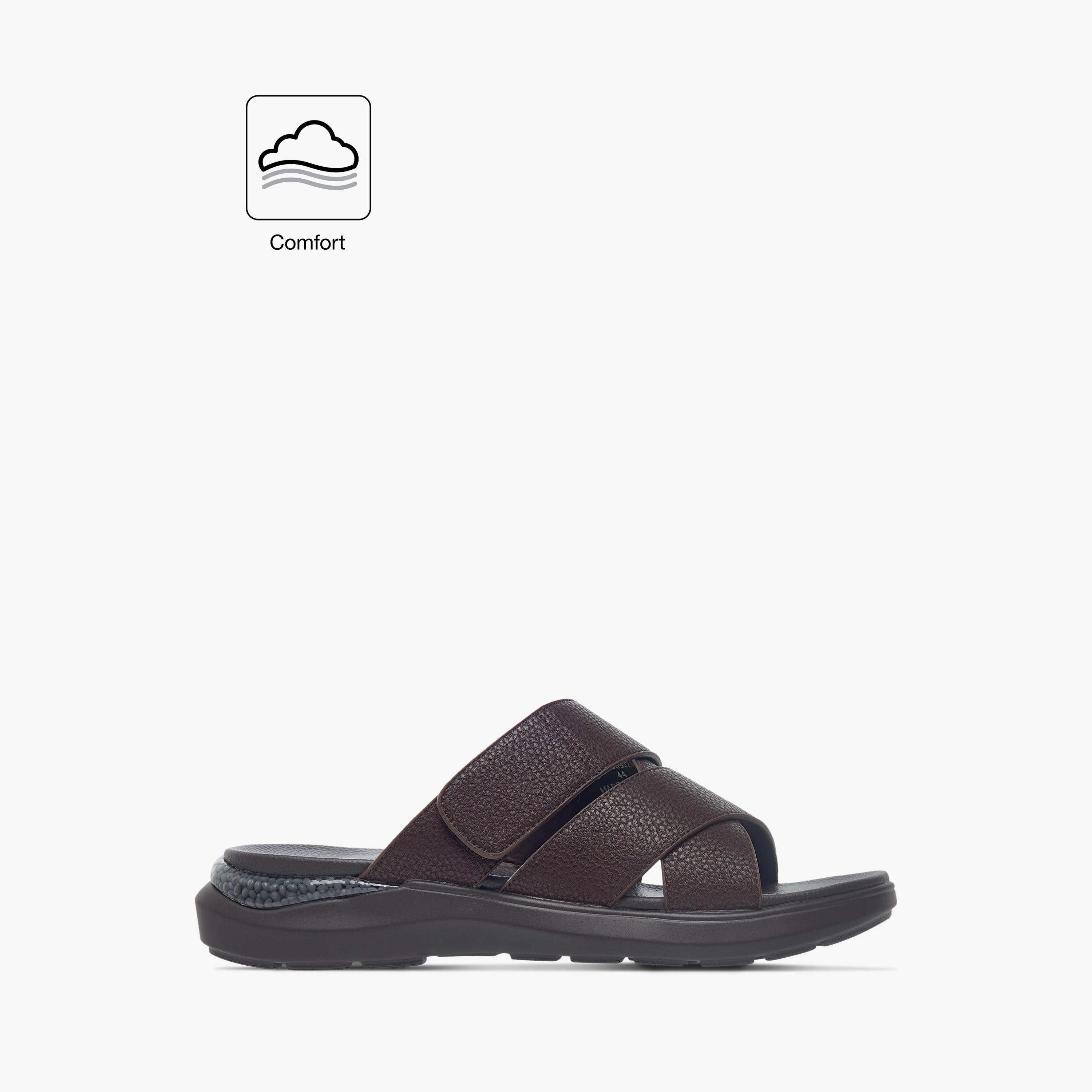 صندل مريح سادة سهل الارتداء بحزام متقاطع من لو كونفورت-men-shoes-sandals-image-3