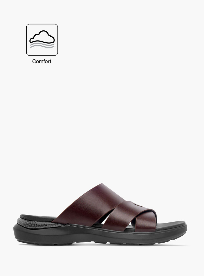 صندل مريح سادة سهل الارتداء بحزام متقاطع من لو كونفورت-men-shoes-sandals-image-2