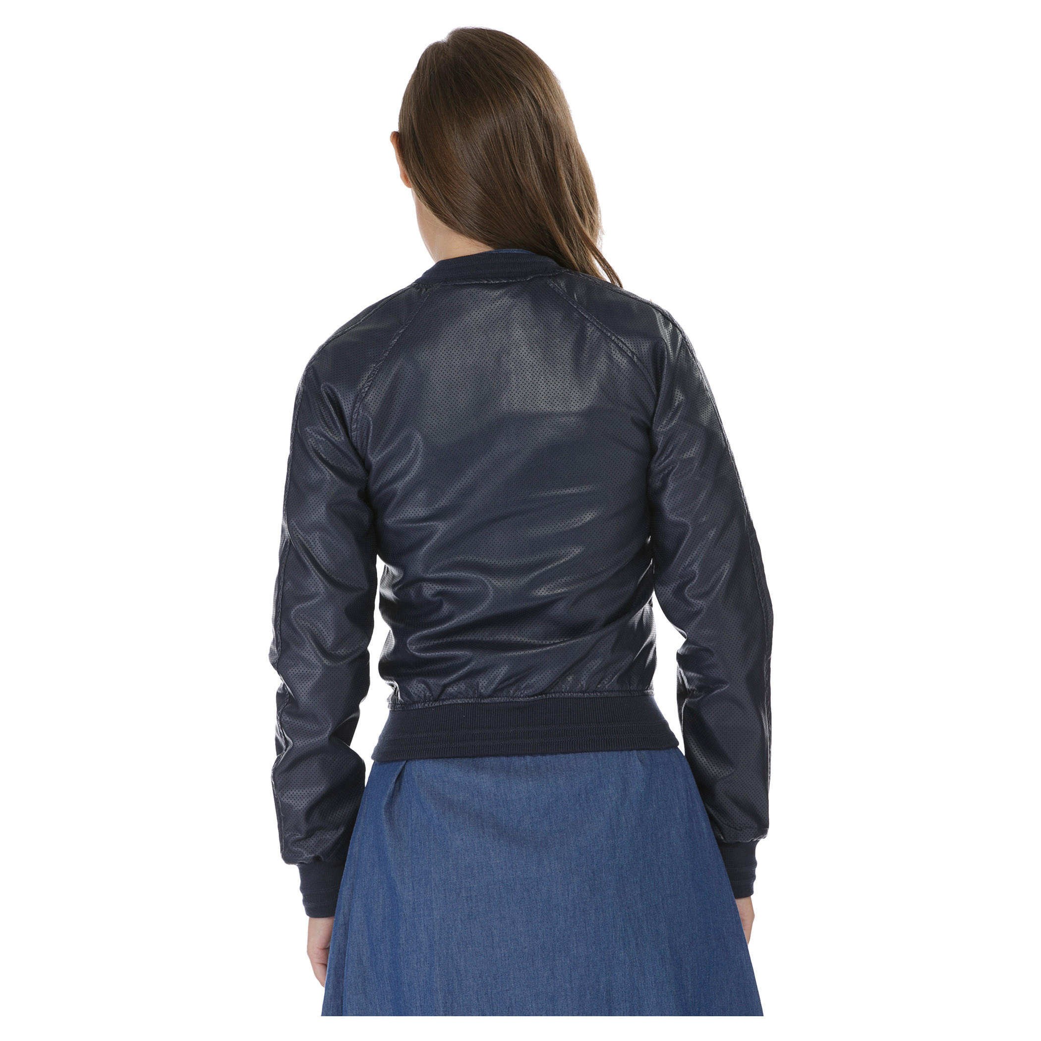 Lee Cooper Solid Colour Biker Jacket-women-winterwear-coatsandjackets-jackets-image-2