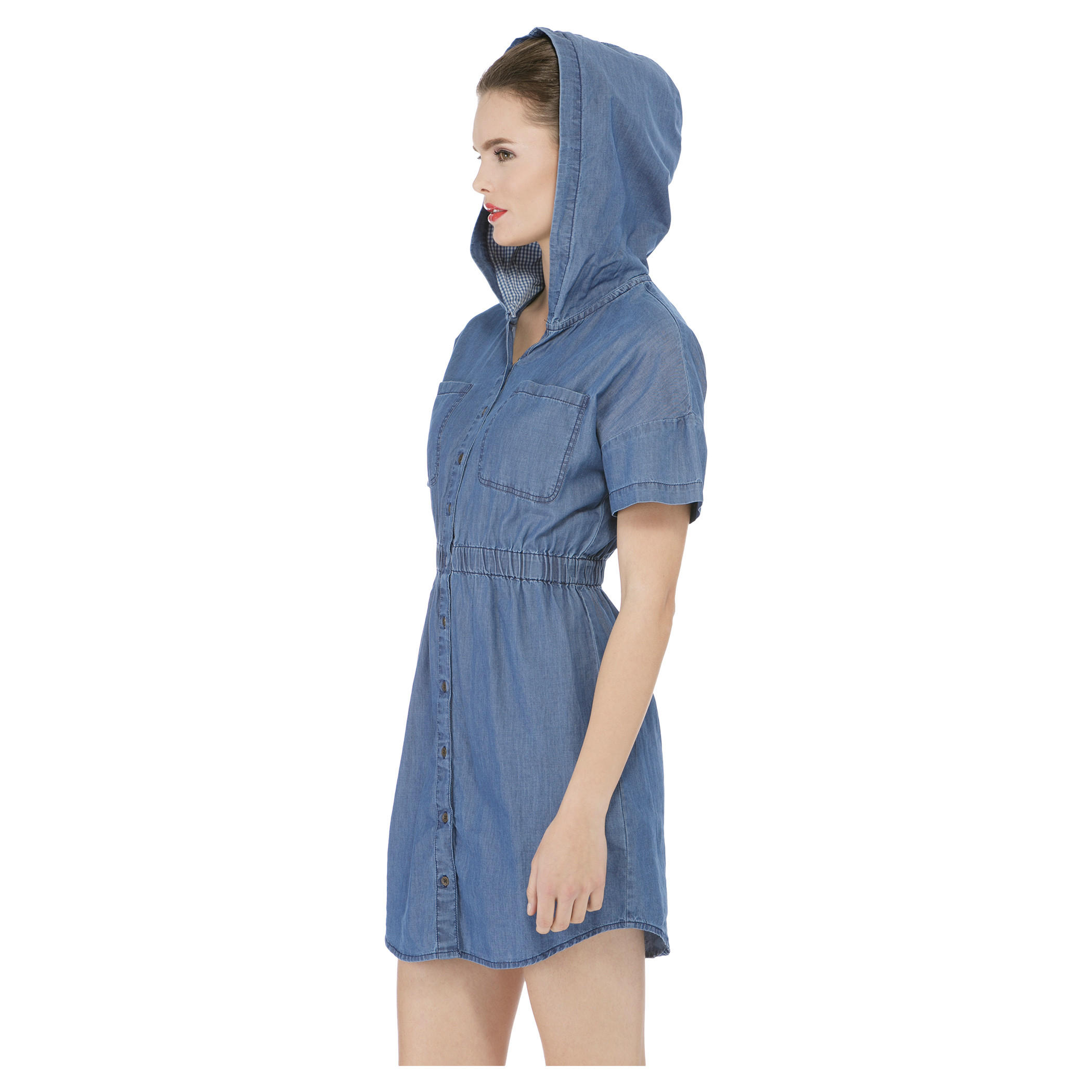 Lee Cooper Hooded Denim Dress-women-clothing-dresses-image-3
