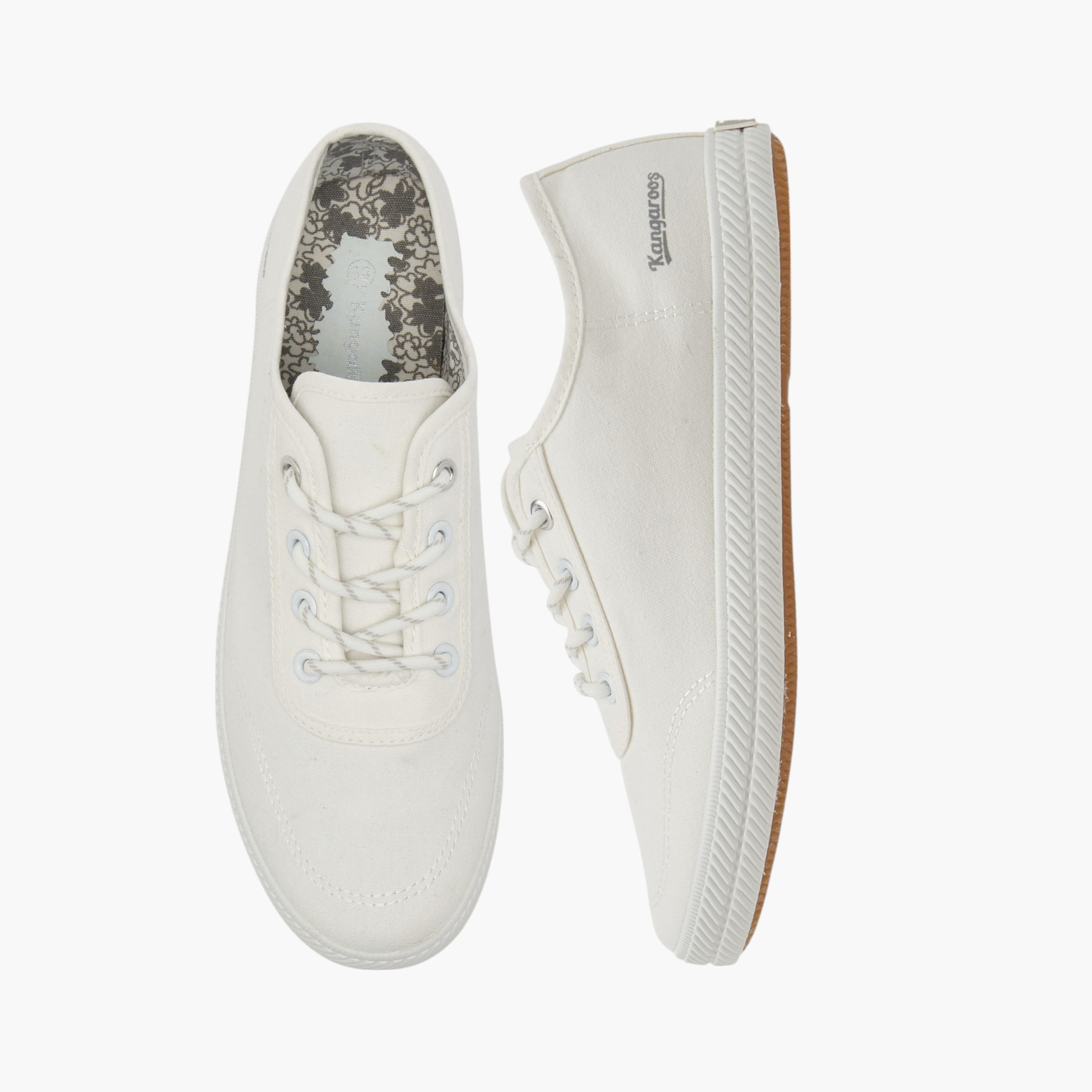 KangaROOS Women's Logo Detail Sneakers with Lace-Up Closure-women-shoes-sneakers-image-1