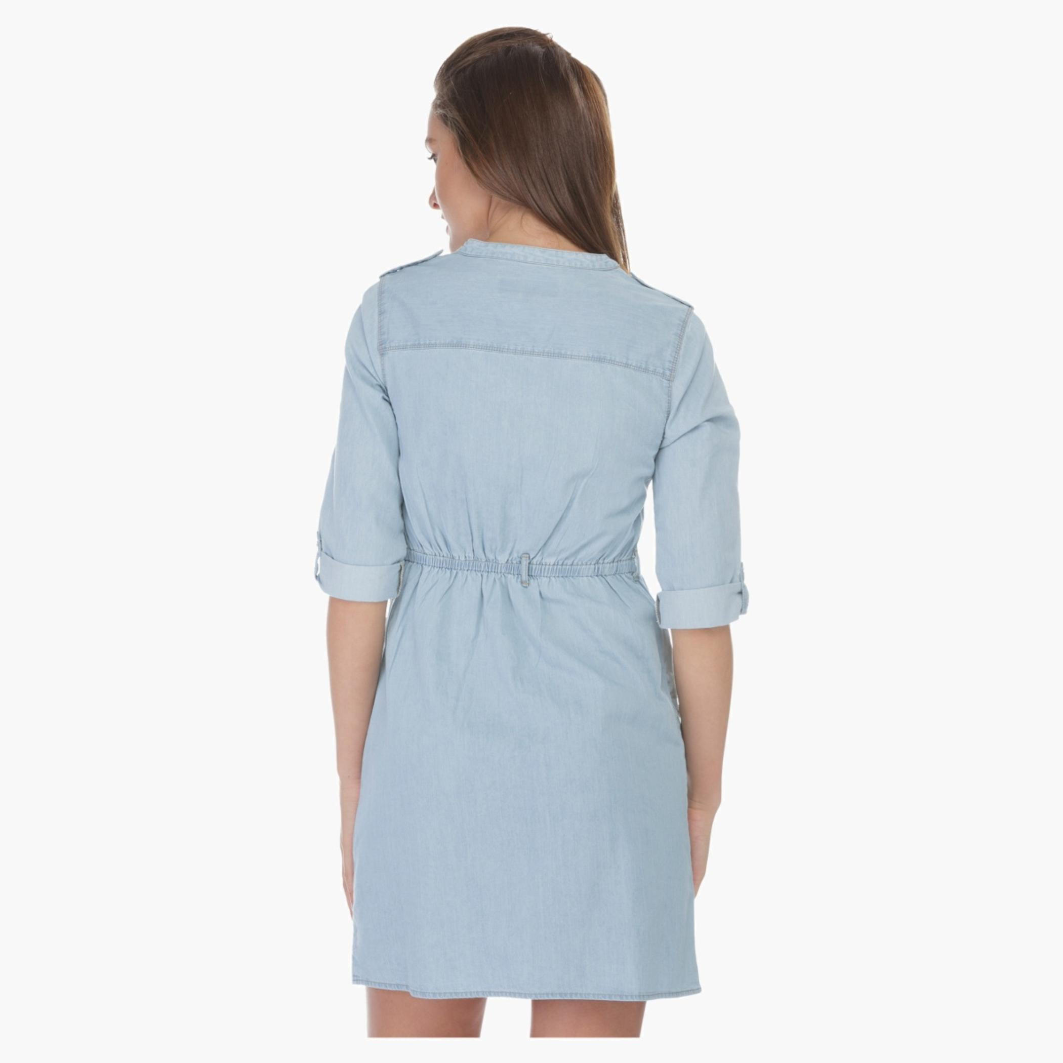 Lee Cooper A-line Denim Shirt Dress-women-clothing-dresses-image-2