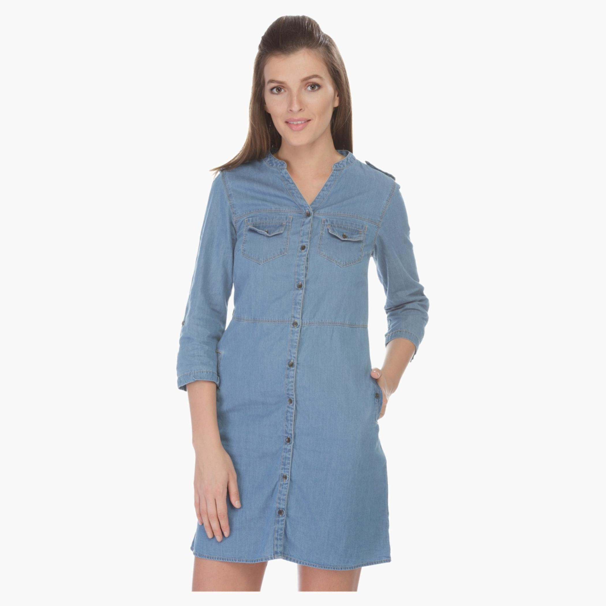 Lee Cooper A-line Denim Shirt Dress-women-clothing-dresses-image-6
