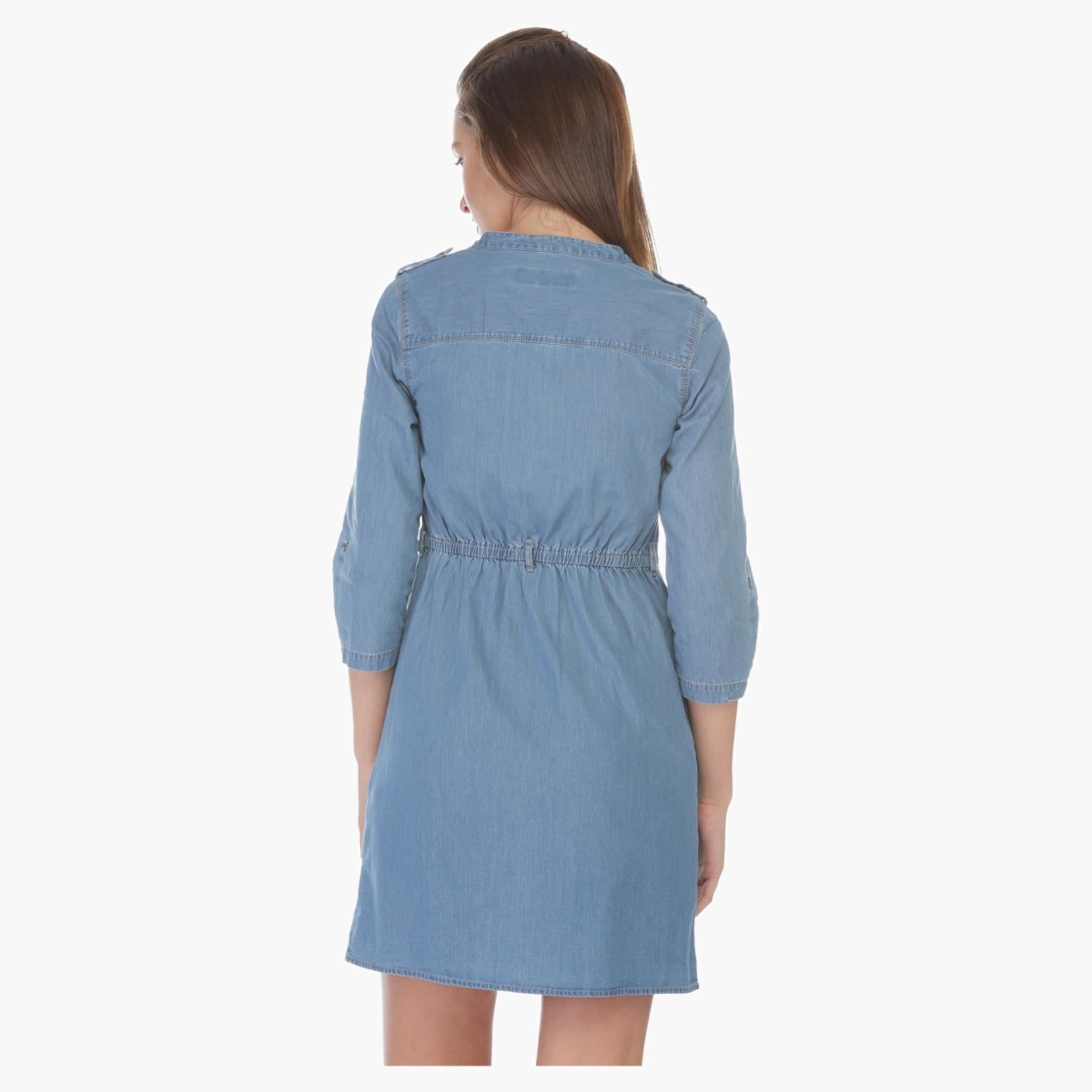 Lee Cooper A-line Denim Shirt Dress-women-clothing-dresses-image-7