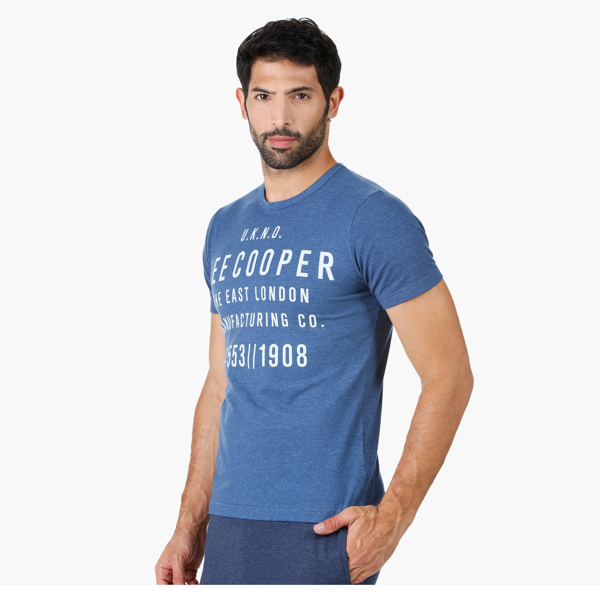 Lee Cooper Printed Muscle T-Shirt with Crew Neck and Short Sleeves-men-clothing-tshirtsandpolos-tshirts-image-3
