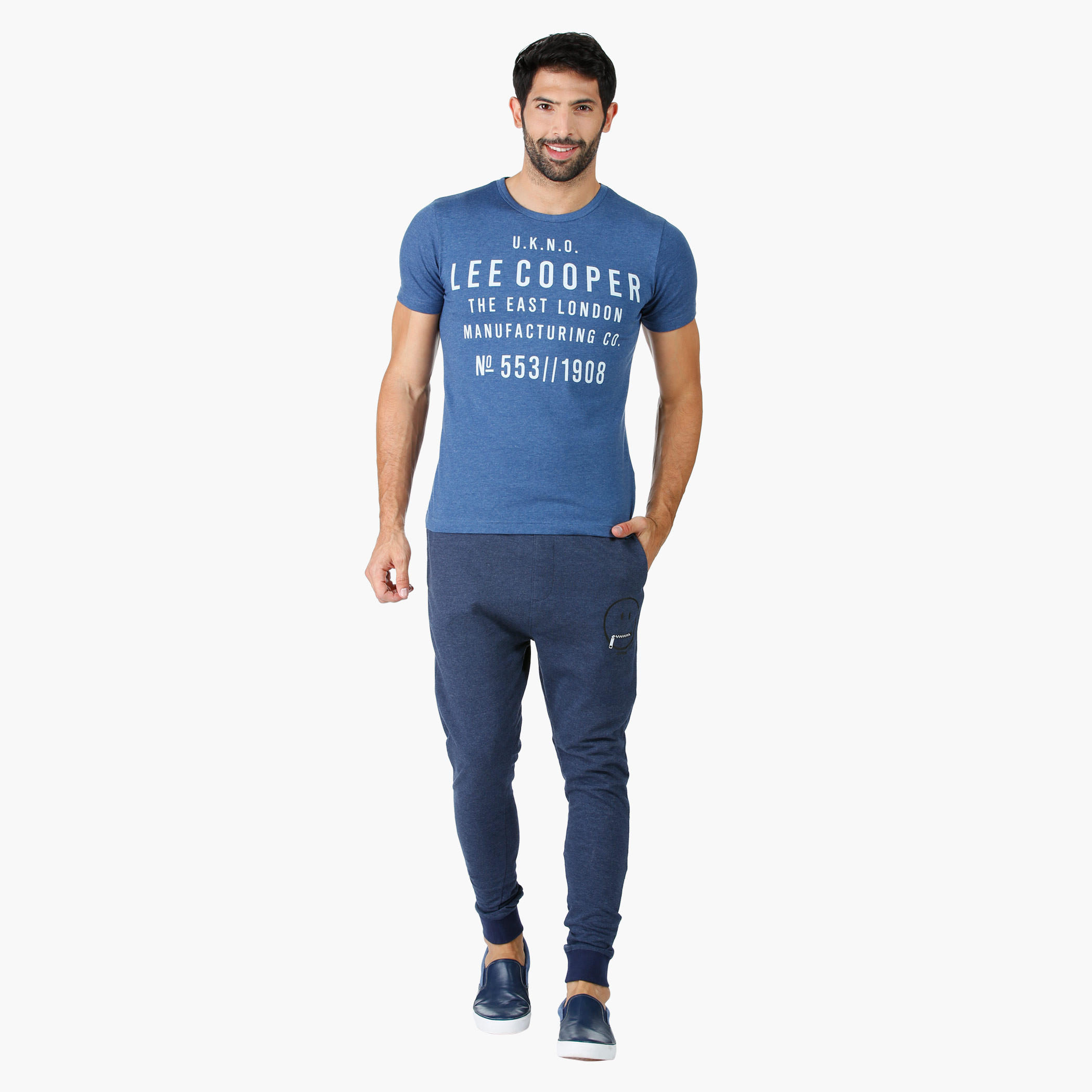 Lee Cooper Printed Muscle T-Shirt with Crew Neck and Short Sleeves-men-clothing-tshirtsandpolos-tshirts-image-5