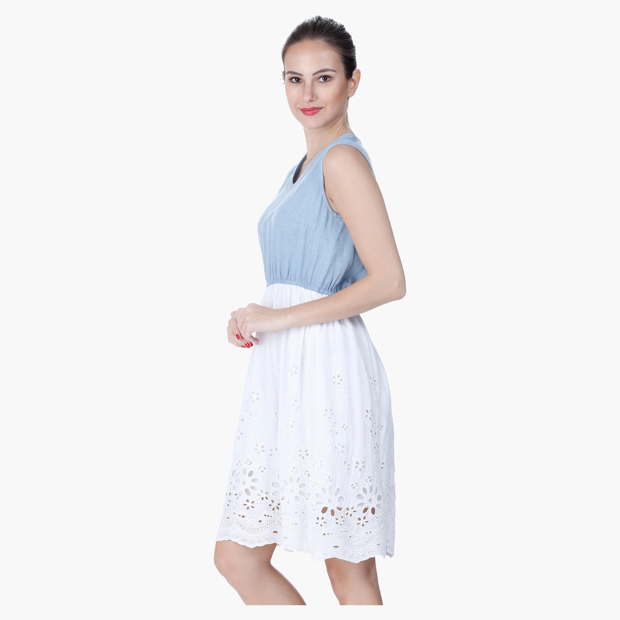 Lee Cooper V-Neck Dress-women-clothing-dresses-image-3