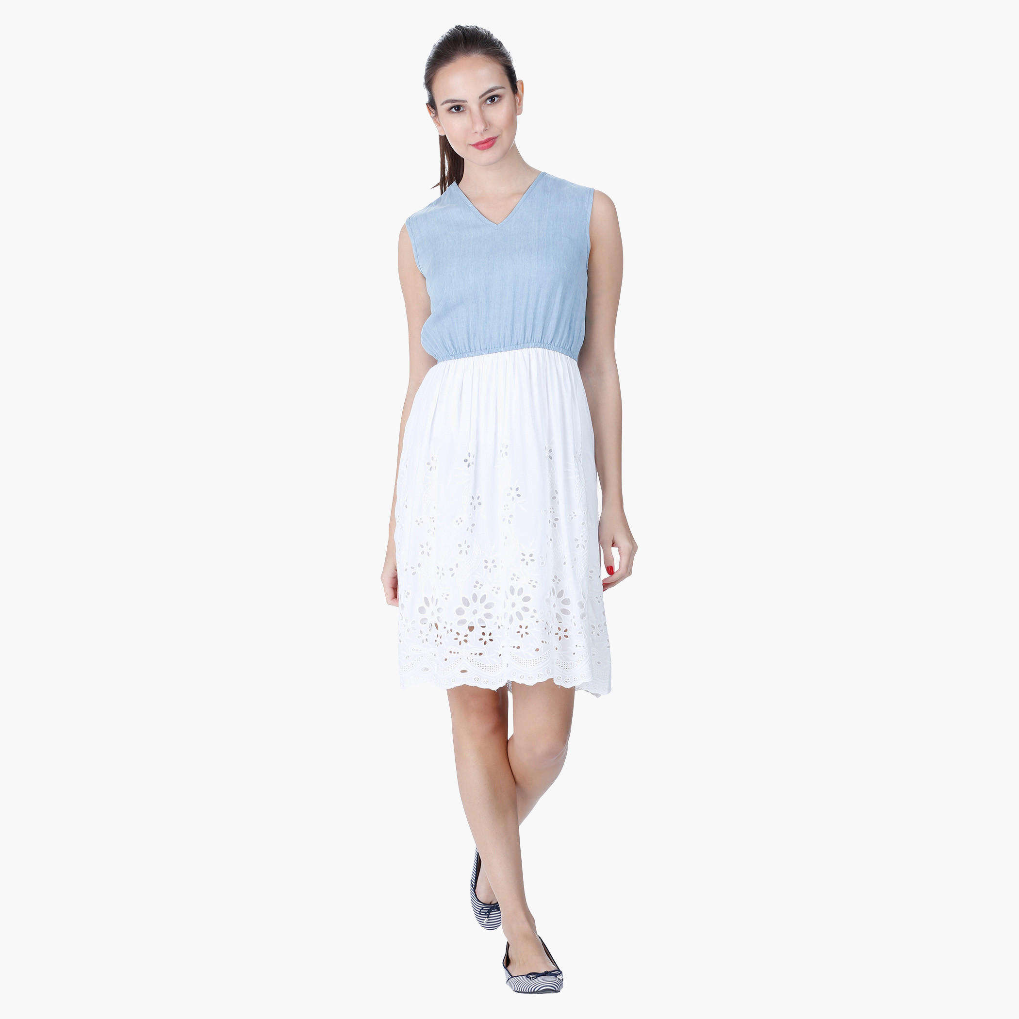 Lee Cooper V-Neck Dress-women-clothing-dresses-image-5