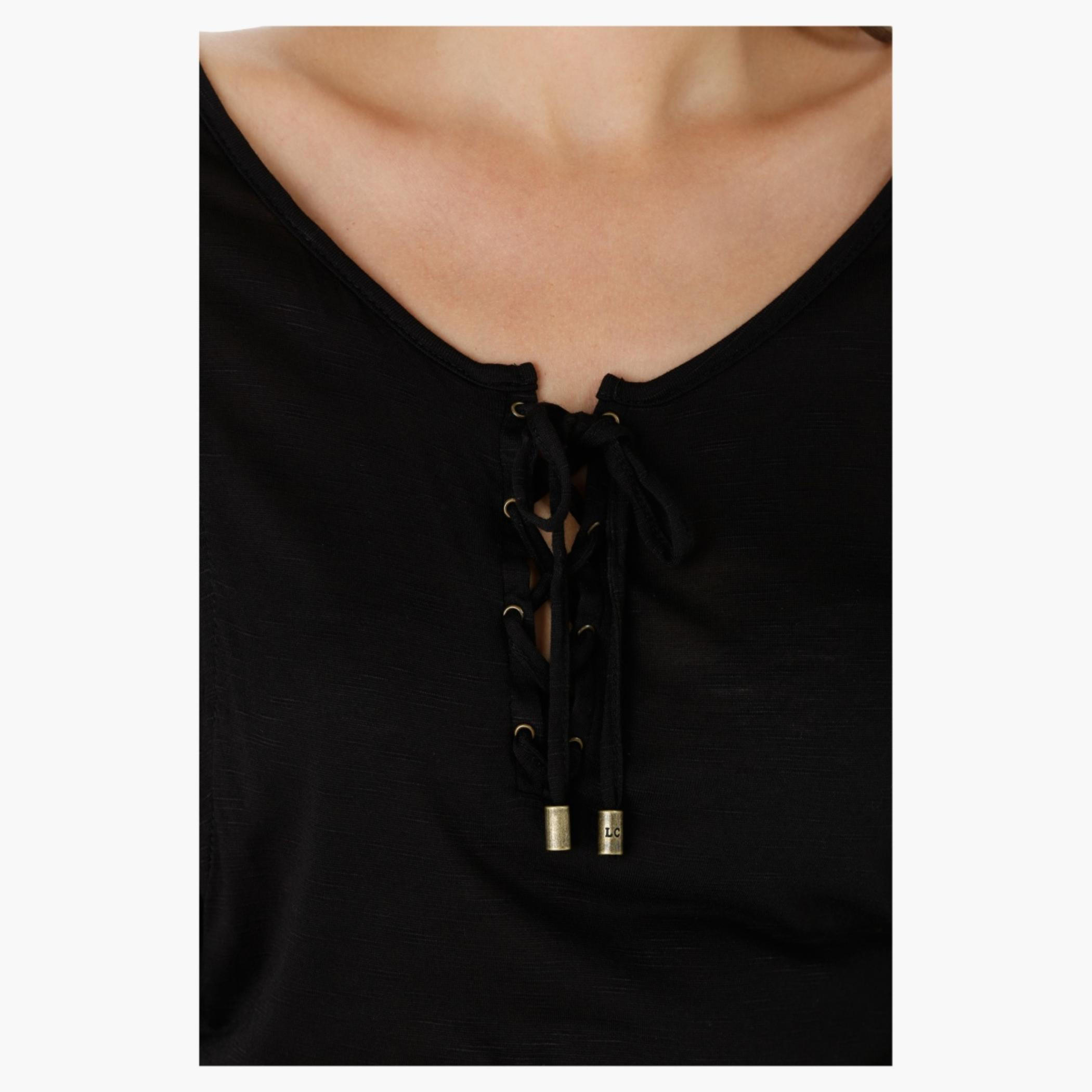 Lee Cooper Dress with 3/4th Sleeves and Tie-Up Details-women-clothing-dresses-image-4