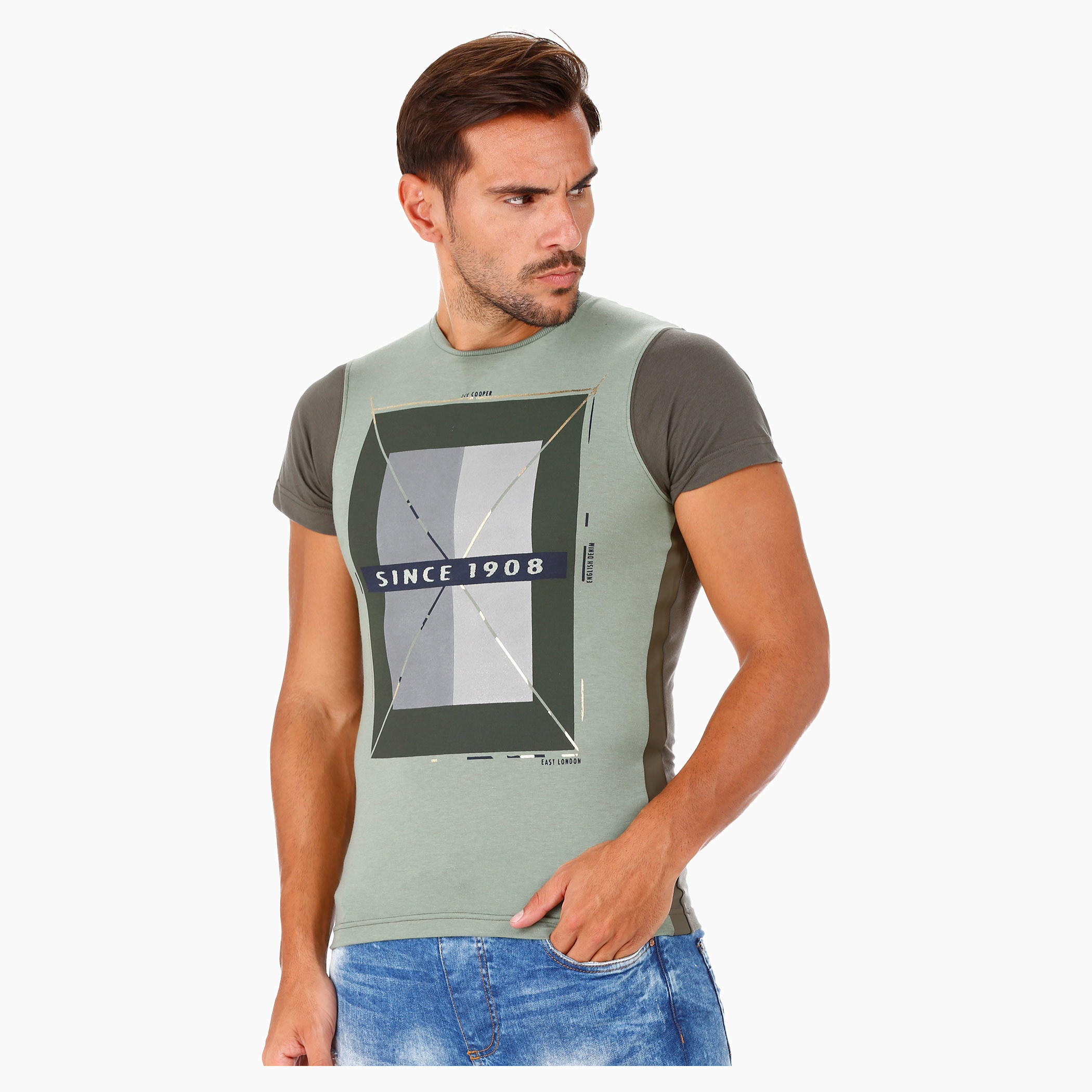Lee Cooper Printed T-Shirt with Short Sleeves-men-clothing-tshirtsandpolos-tshirts-image-3