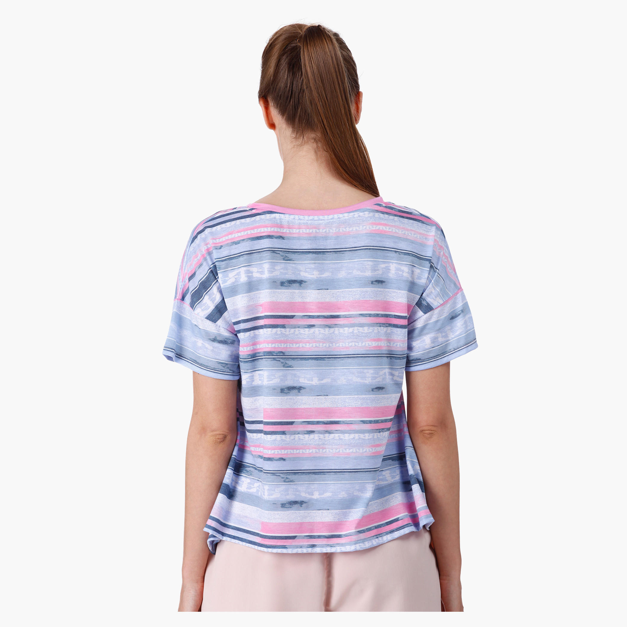 Lee Cooper Printed A-line Crop Top with Short Sleeves-women-clothing-tshirts-image-2