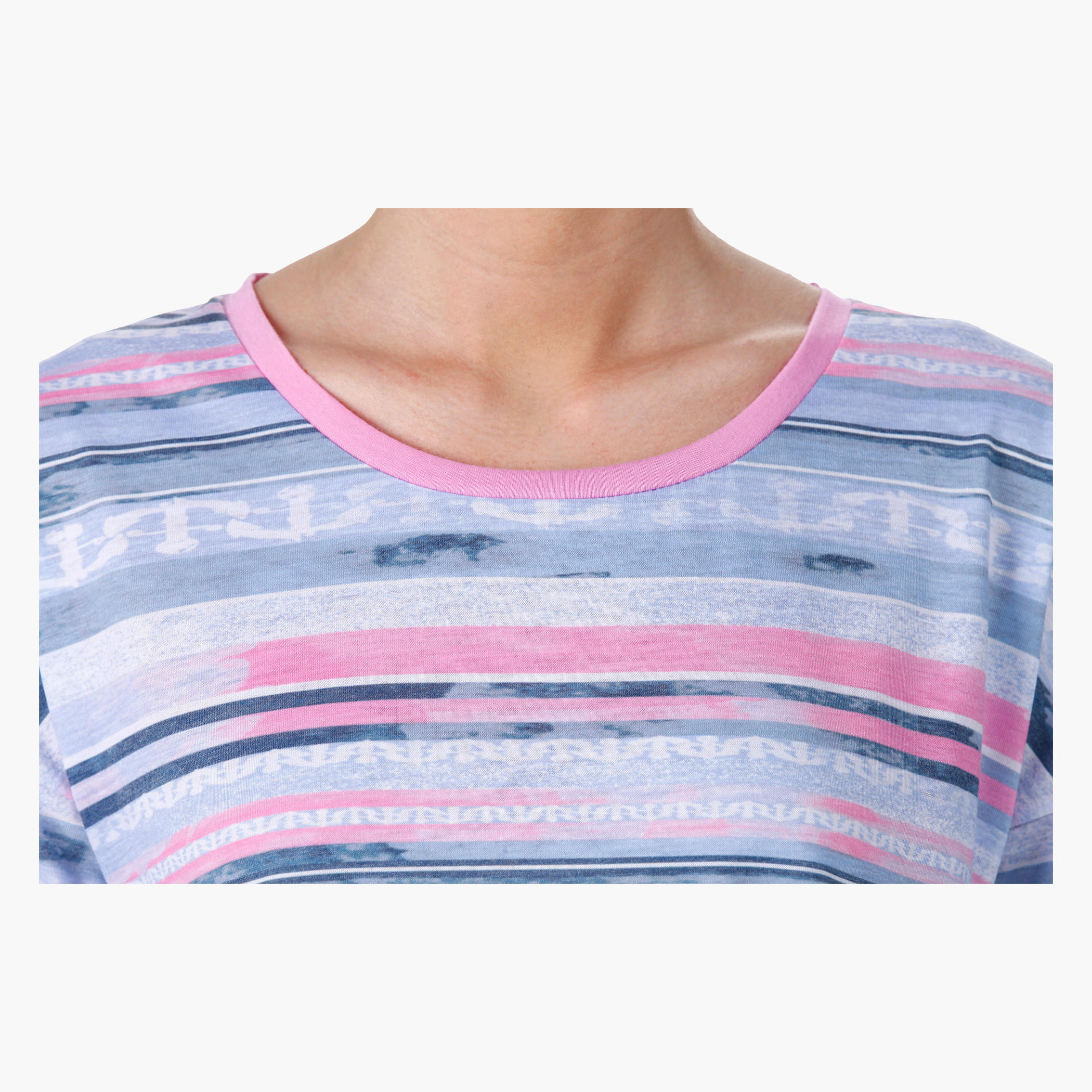 Lee Cooper Printed A-line Crop Top with Short Sleeves-women-clothing-tshirts-image-4