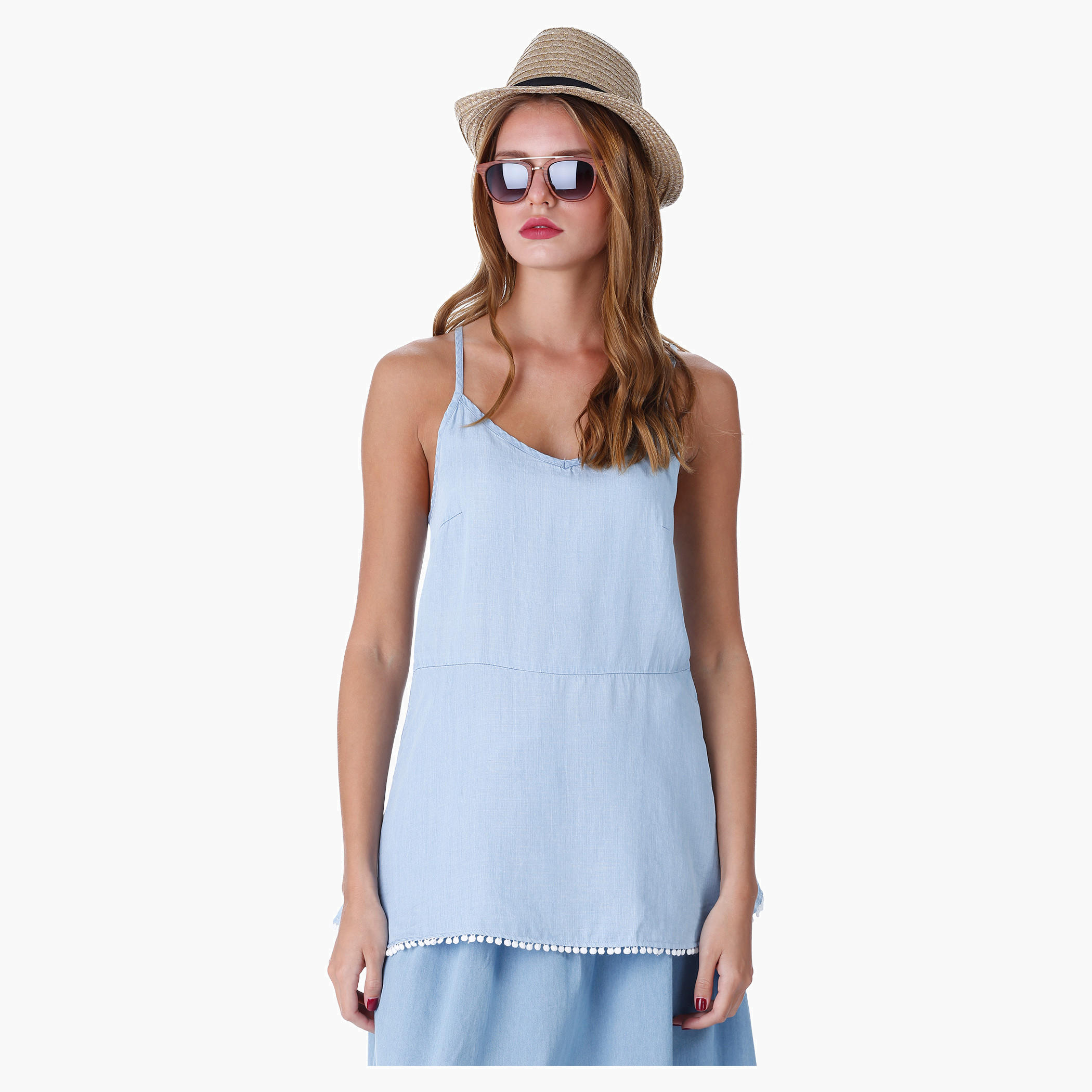 Lee Cooper Solid Colour Peplum Top-women-clothing-shirtsandblouses-blouses-image-1