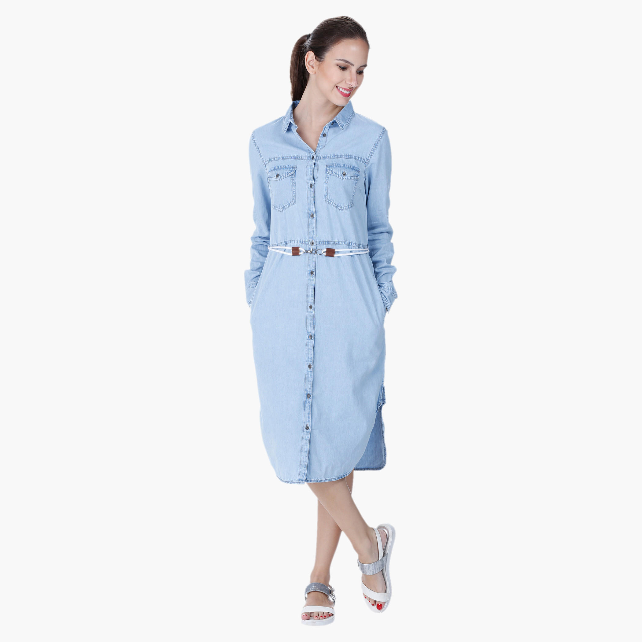 Lee Cooper Denim Shirt Dress-women-clothing-dresses-image-4