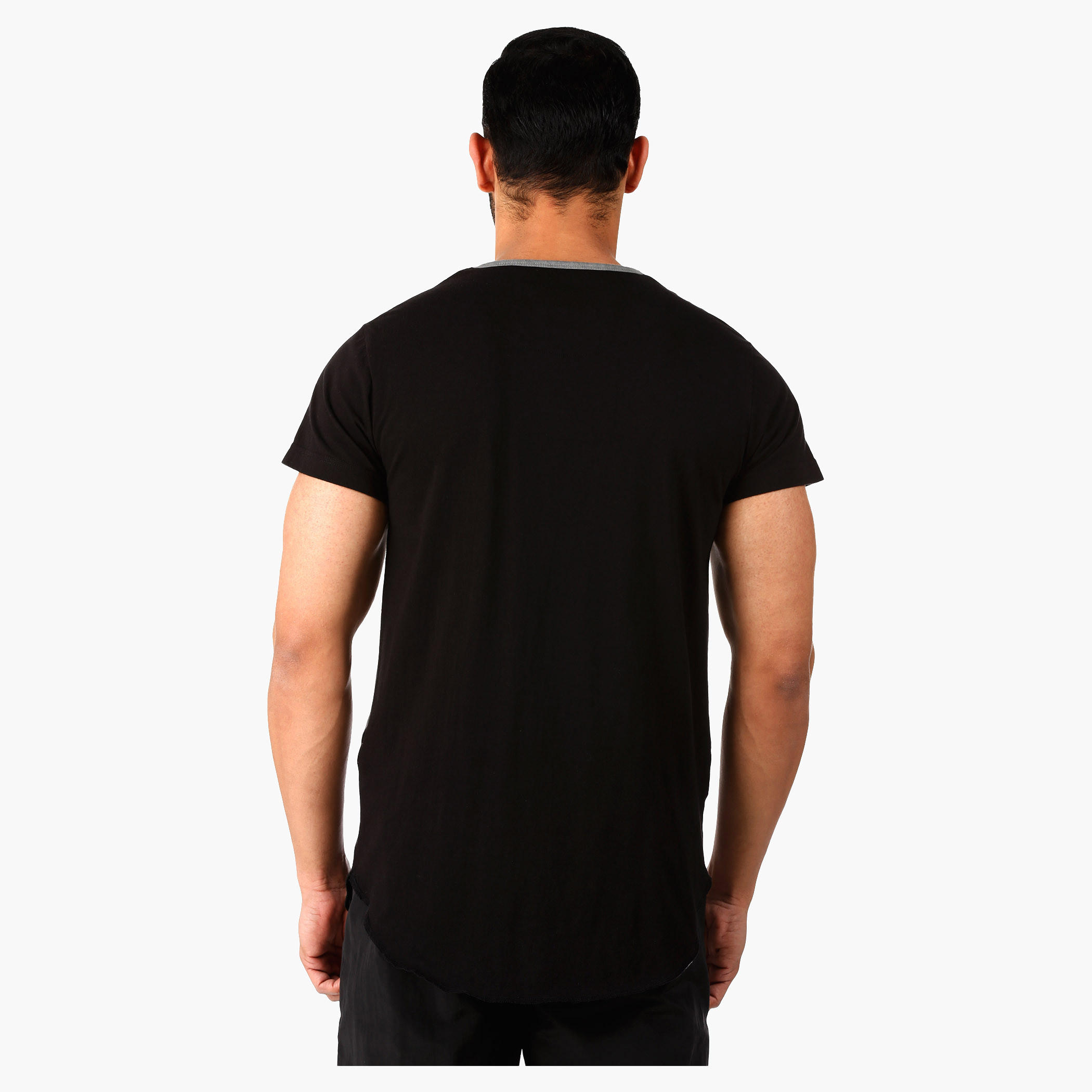 Lee Cooper Longline T-Shirt with Short Sleeves in Regular Fit-men-clothing-tshirtsandpolos-tshirts-image-2