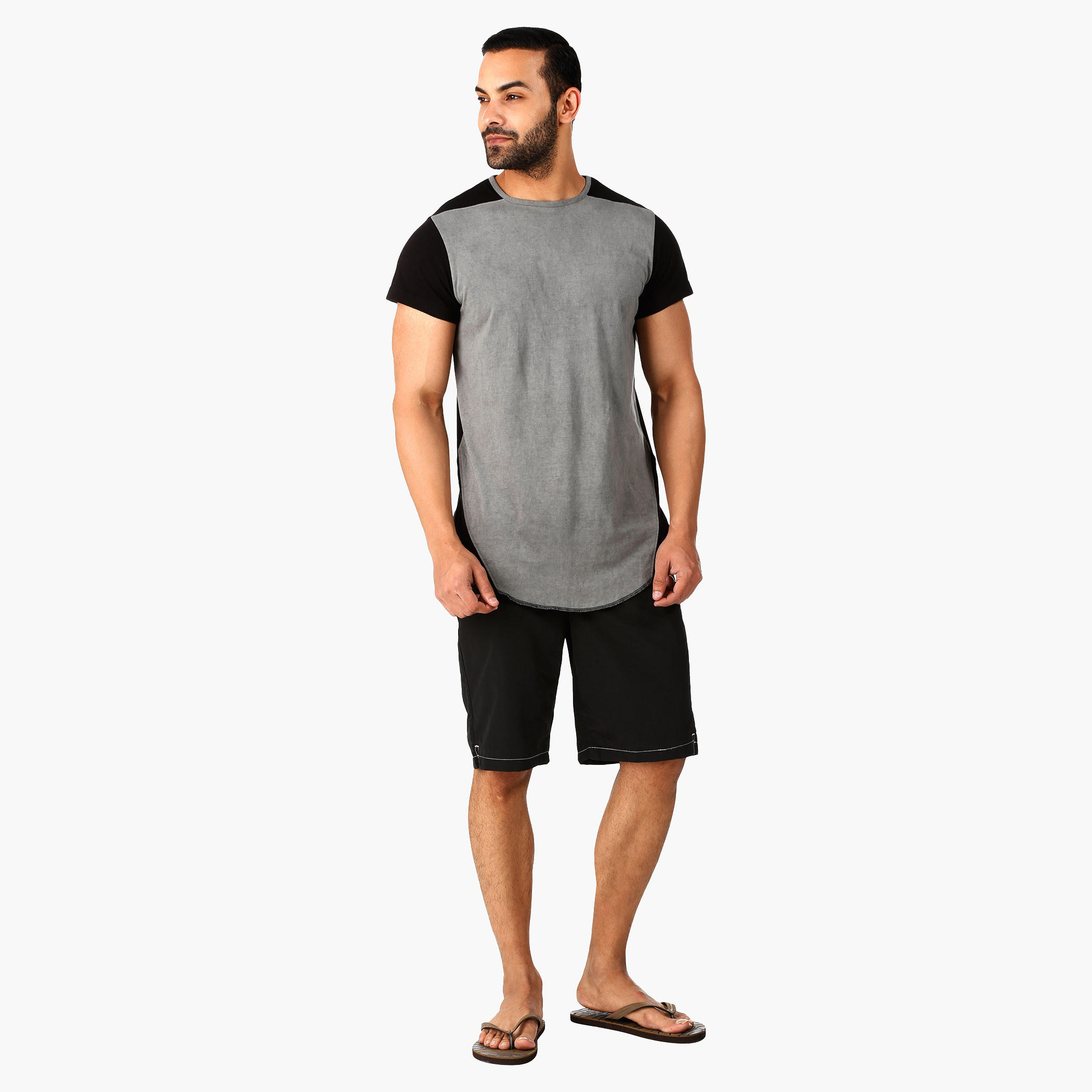 Lee Cooper Longline T-Shirt with Short Sleeves in Regular Fit-men-clothing-tshirtsandpolos-tshirts-image-5
