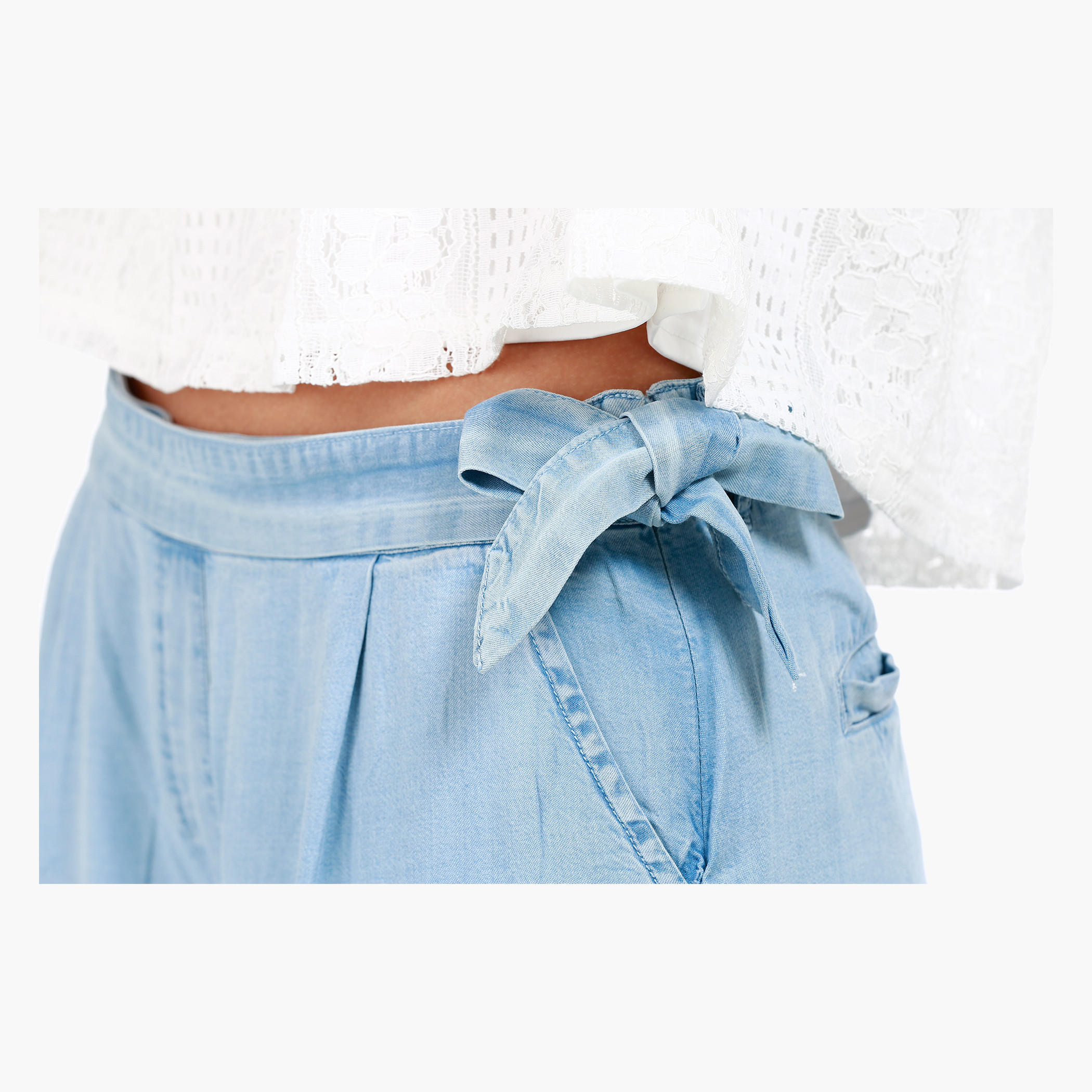 Lee Cooper Mid-Rise Denim Culottes in Regular Fit-women-clothing-bottoms-jeans-image-2