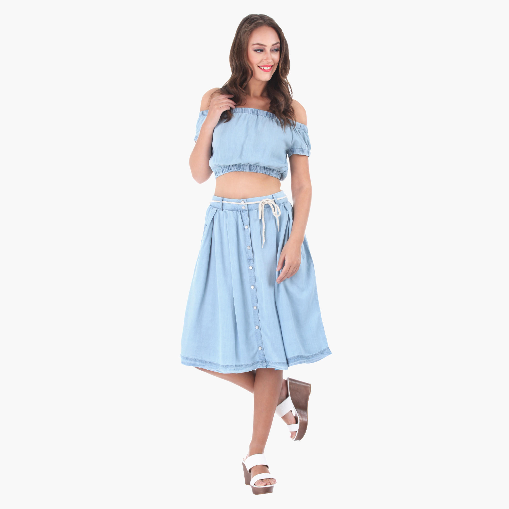 Lee Cooper Solid Colour Skirt-women-clothing-bottoms-skirts-image-5